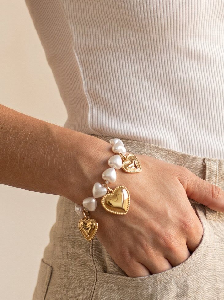 Mayorista MIMIKO - PULSERA DE PERLAS CON ACERO INOXIDABLE 304