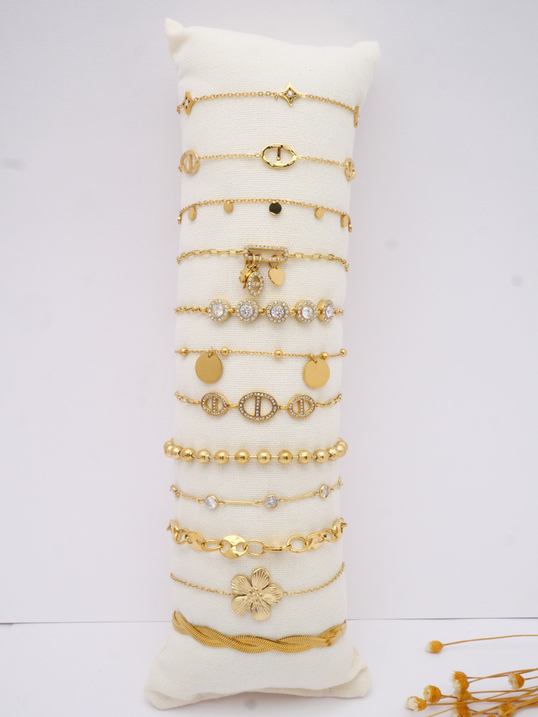 Großhändler MIMIKO - SET AUS 12 ARMBÄNDERN AUS 304 EDELSTAHL