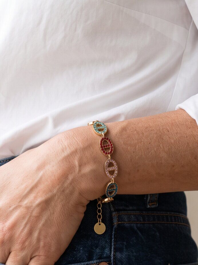 Grossiste MIMIKO - BRACELET EN ACIER INOXYDABLE 304 AVEC DES STRASS