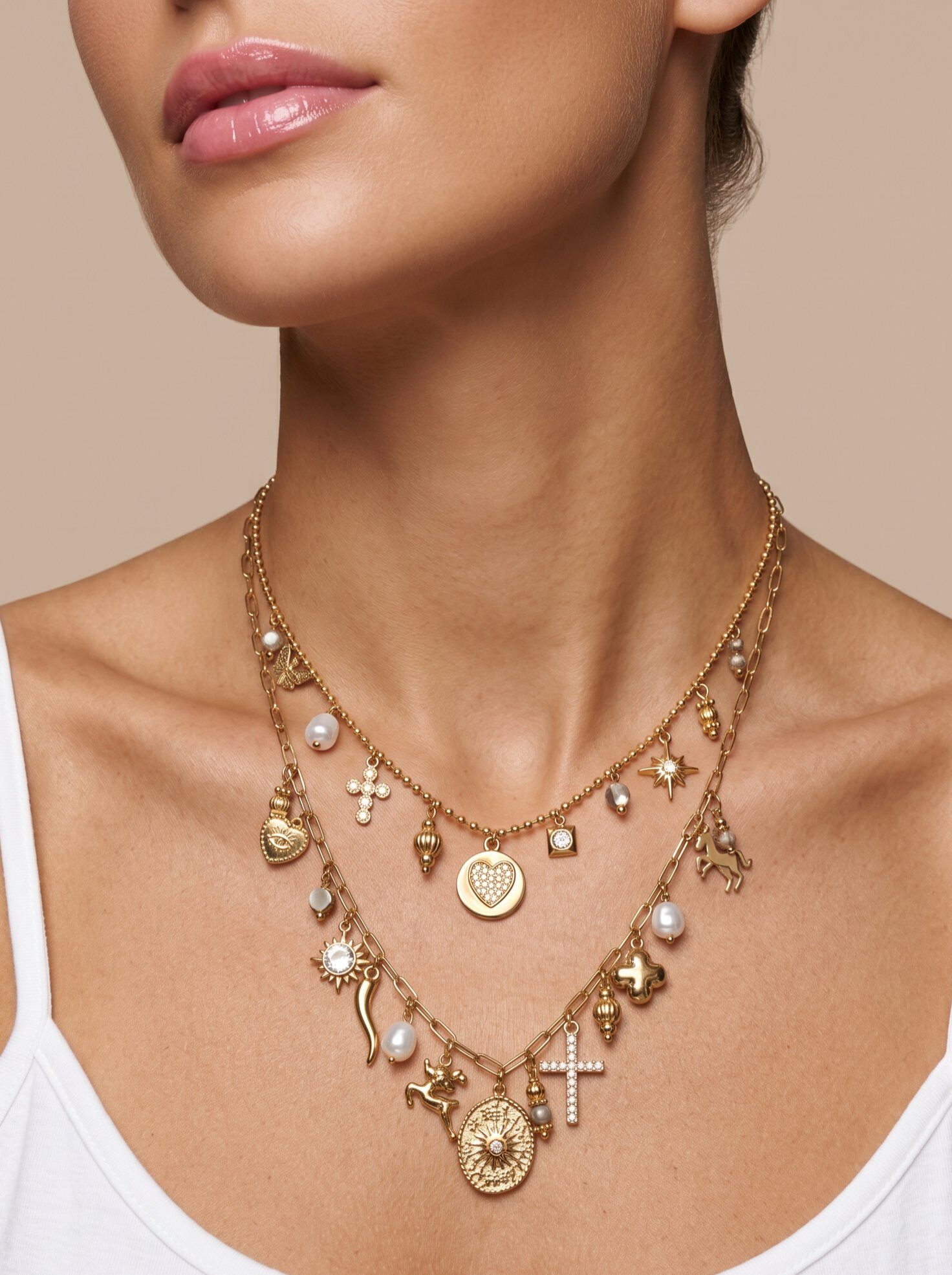 Mayorista MIMIKO - COLLAR DOBLE EN ACERO INOXIDABLE 304
