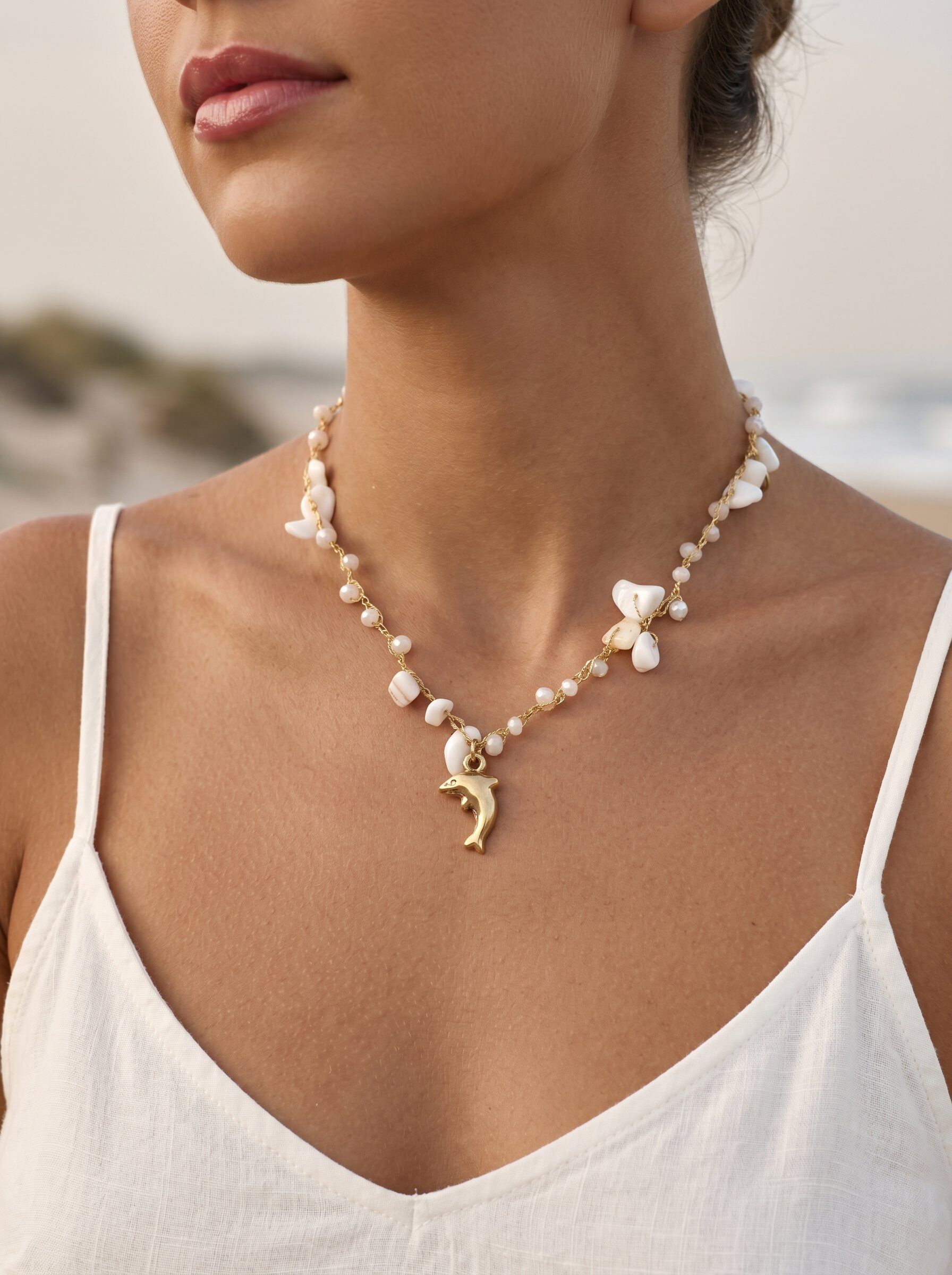 Wholesaler MIMIKO - SHELL AND 304 STAINLESS STEEL NECKLACE
