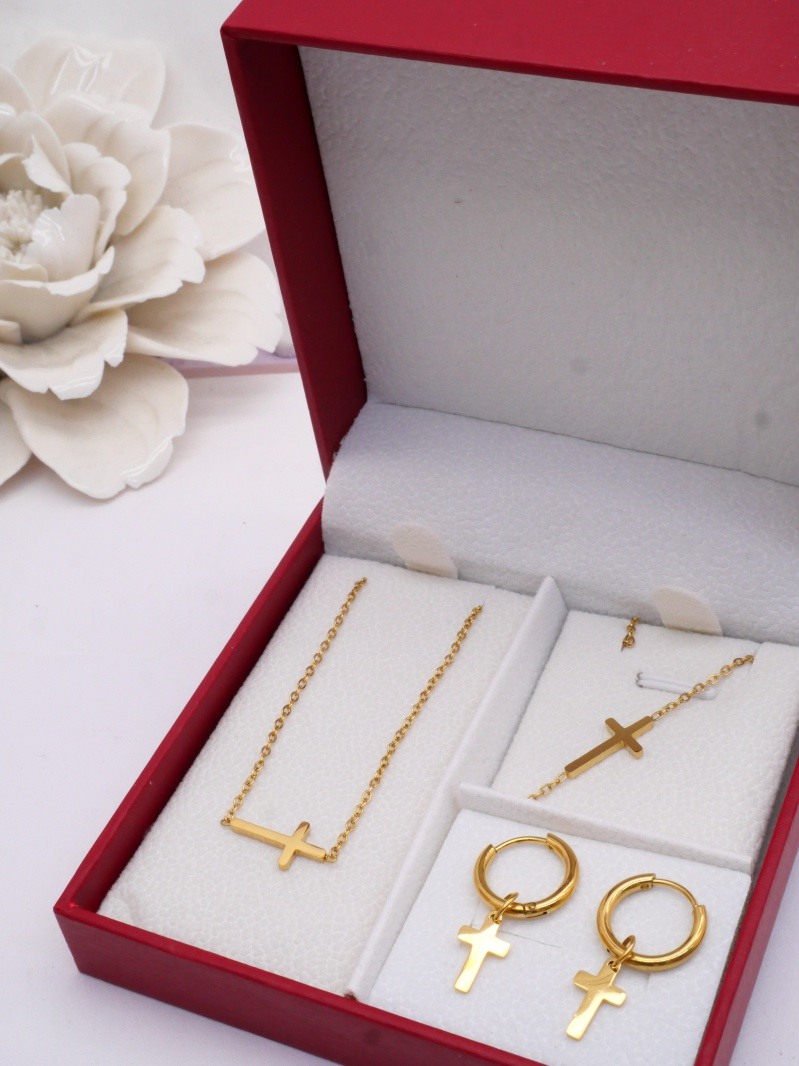 Grossiste MIMIKO - ENSEMBLE DE BIJOUX EN ACIER INOXYDABLE PRÉSENTÉ DANS UN COFFRET