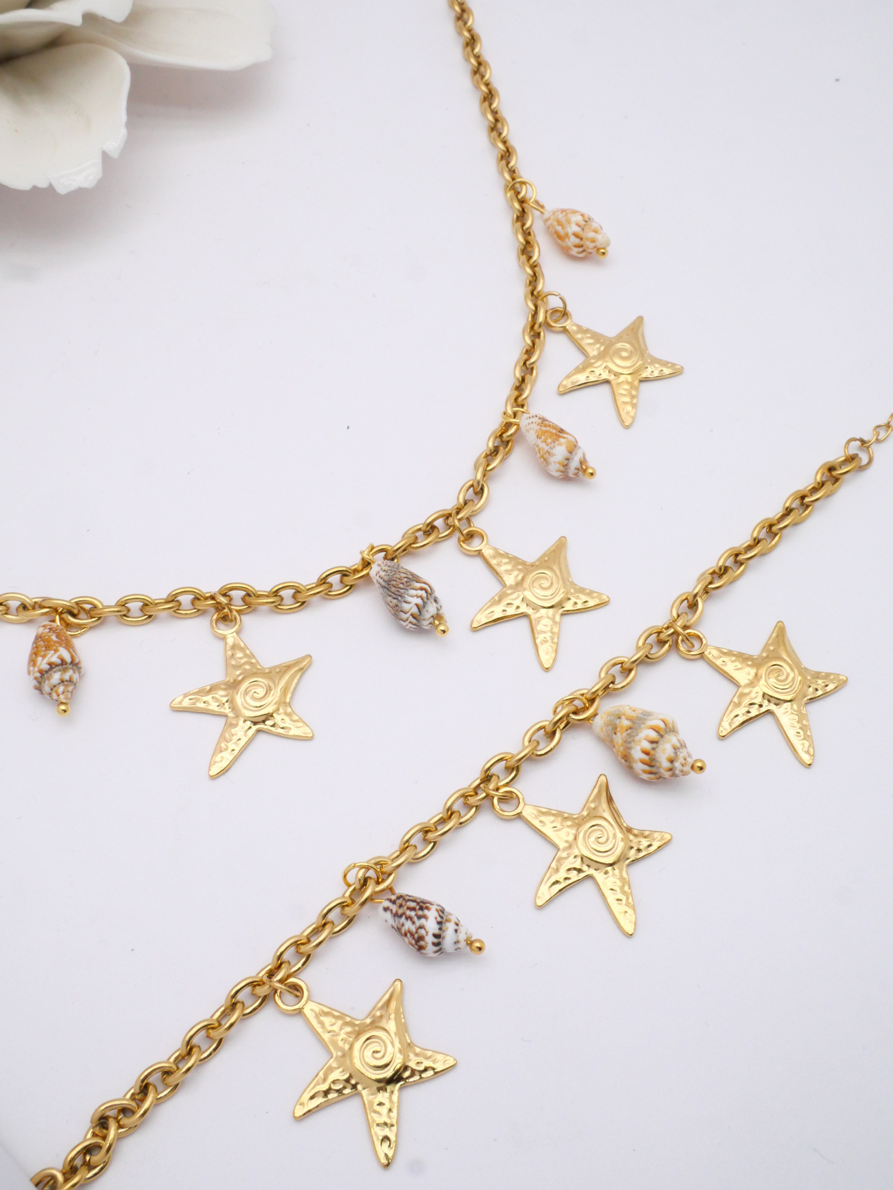 Mayorista MIMIKO - CONJUNTO DE JOYAS DE PERLAS CON ACERO INOXIDABLE 304