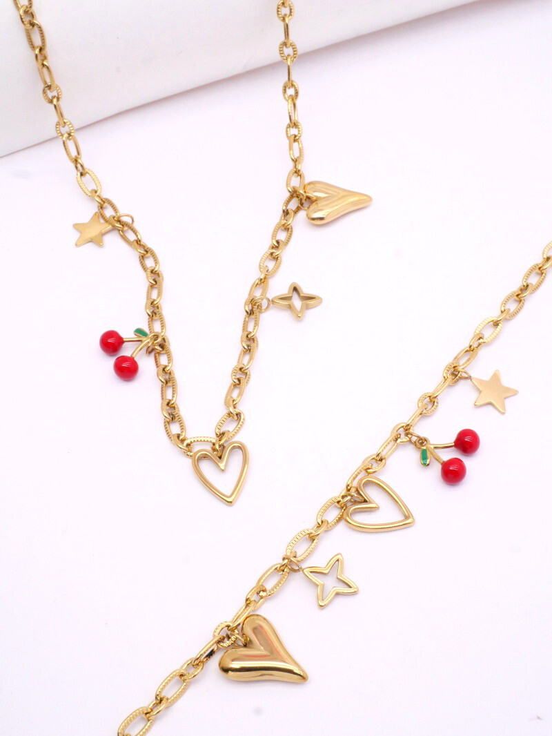 Wholesaler MIMIKO - SET OF STAINLESS STEEL TASSEL JEWELRY