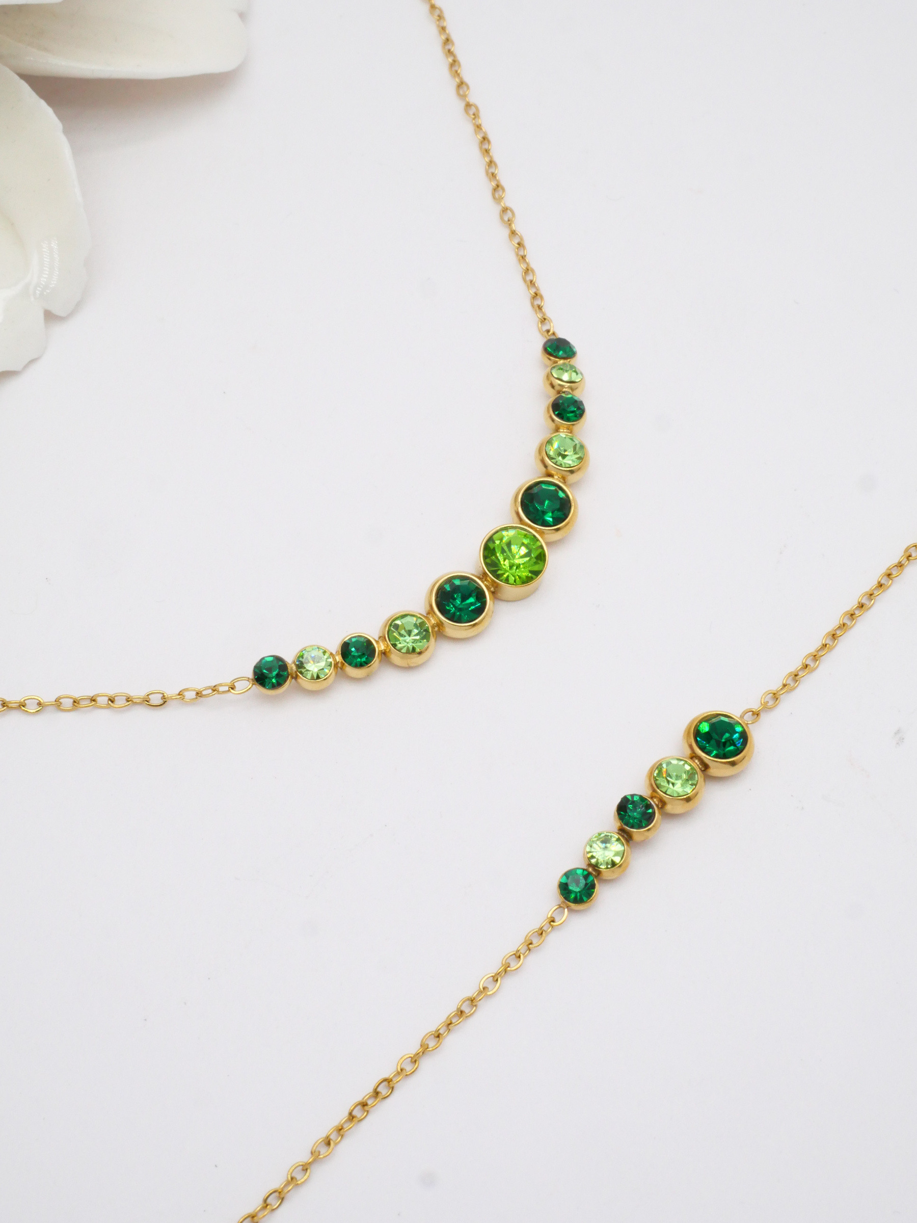 Wholesaler MIMIKO - 304 STAINLESS STEEL JEWELRY SET WITH RHINESTONES