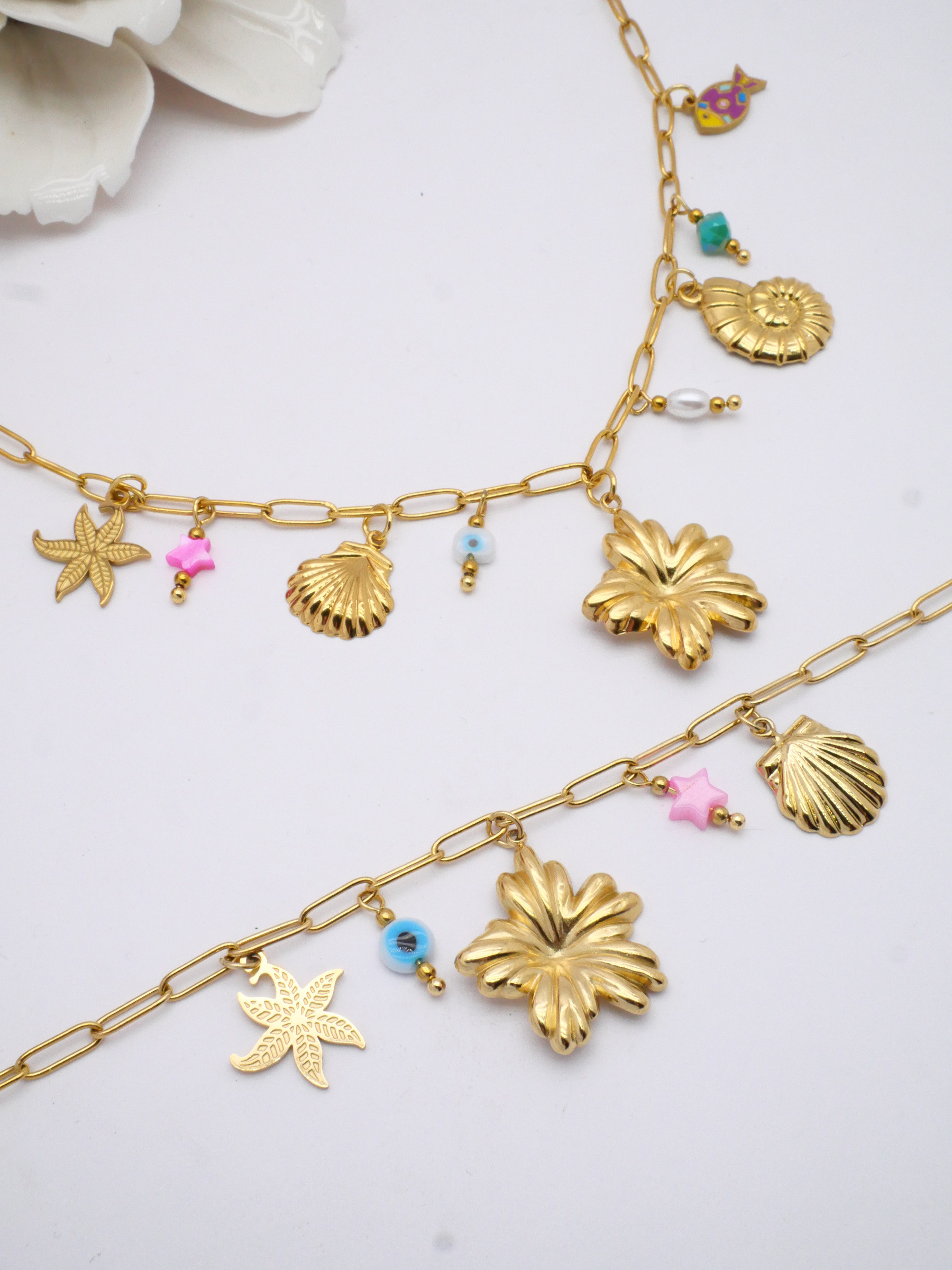Mayorista MIMIKO - CONJUNTO DE JOYAS DE PERLAS CON ACERO INOXIDABLE 304