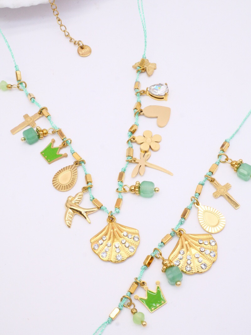 Wholesaler MIMIKO - SET OF STAINLESS STEEL TASSEL JEWELRY