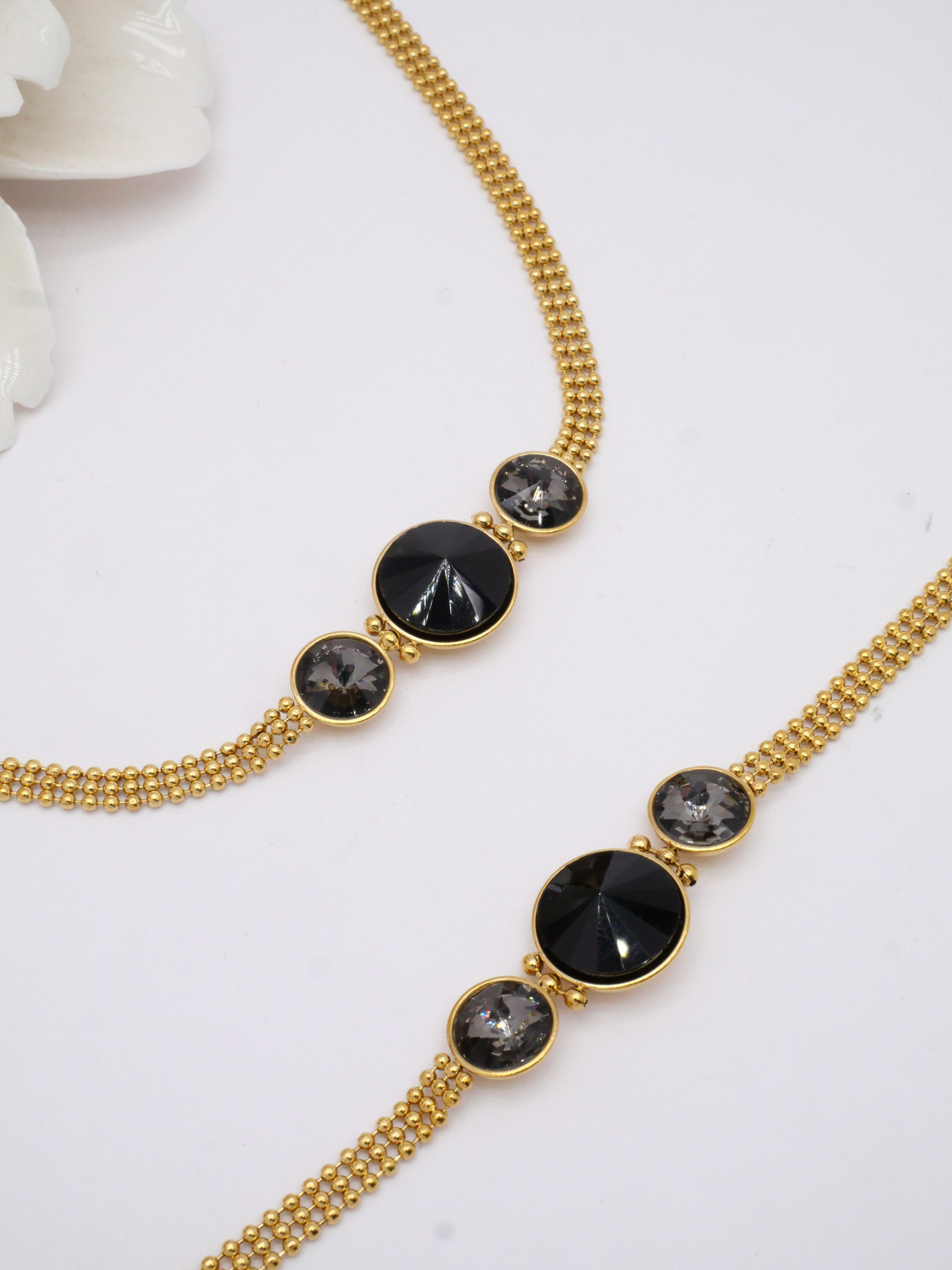 Wholesaler MIMIKO - 304 STAINLESS STEEL JEWELRY SET WITH RHINESTONES