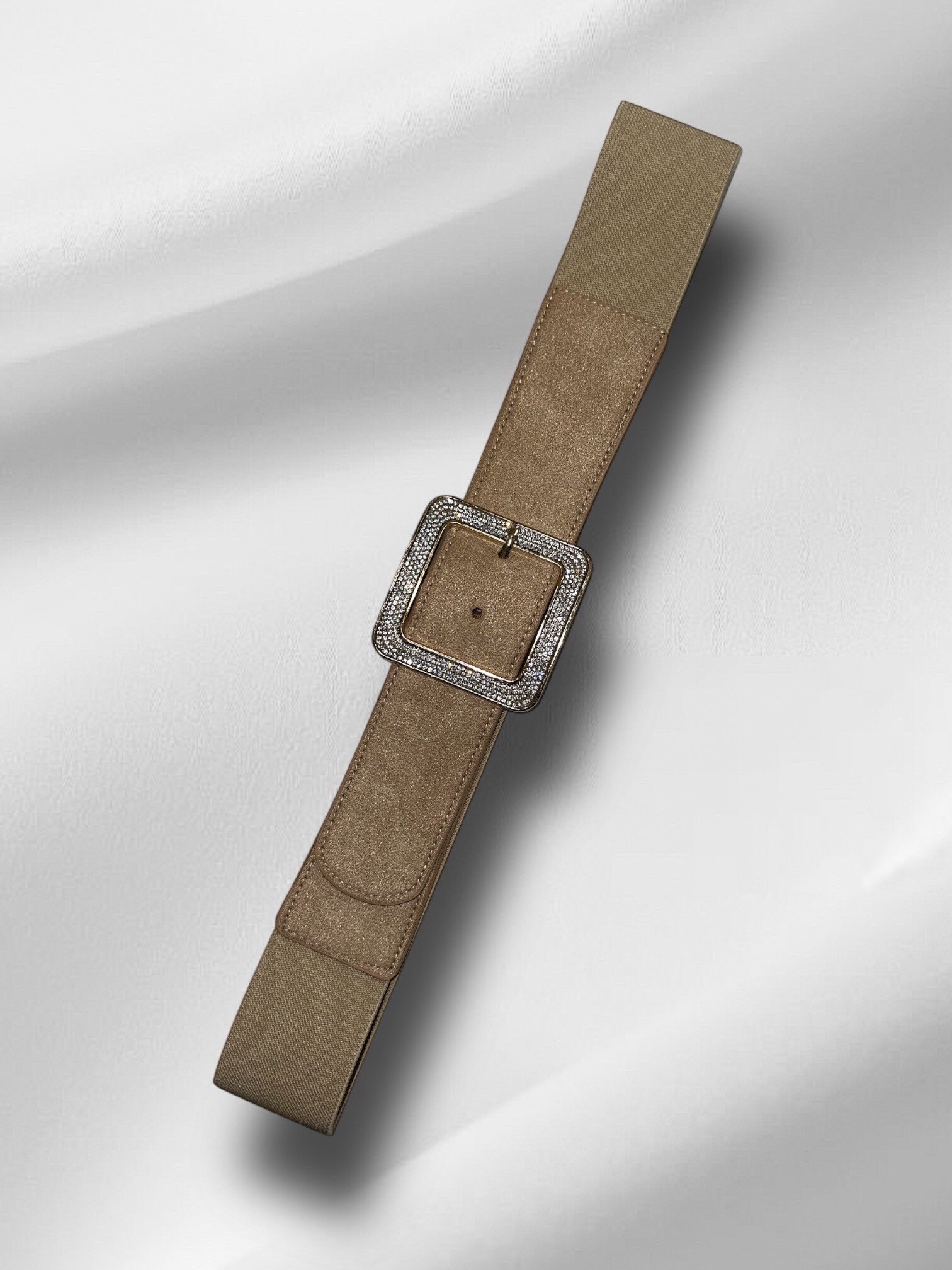 Grossiste MIMILI - Ceinture élastique boucle carrée à strass
