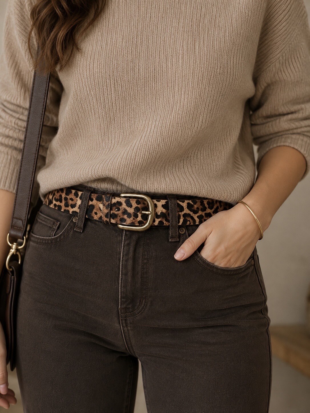 Mayorista MIMILI - Cinturón de estampado de leopardo