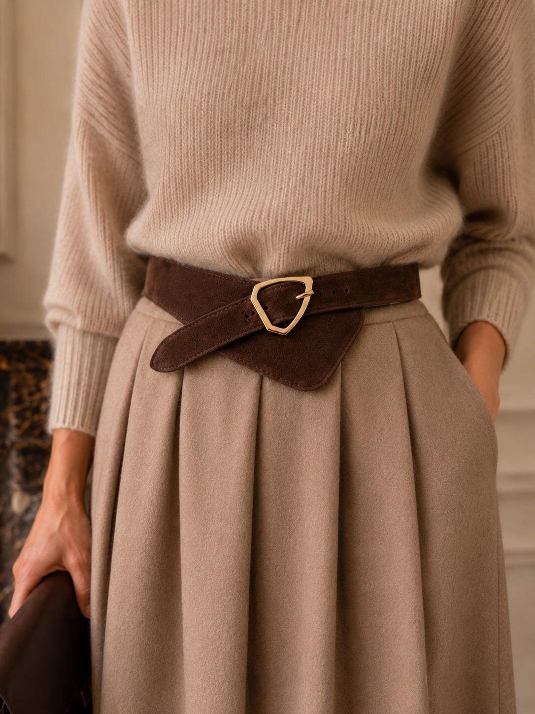 Grossiste MIMILI - Ceinture large en cuir