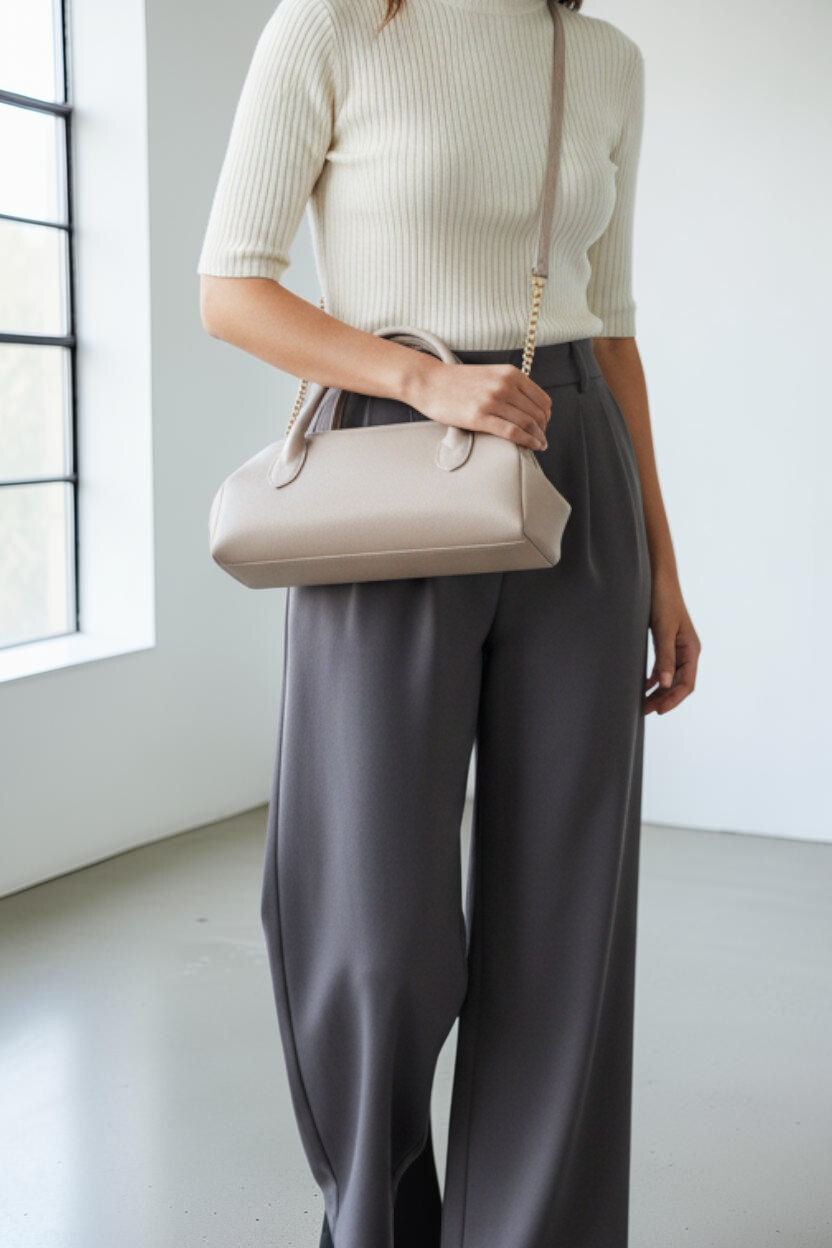 Wholesaler BESTINI (MIMOSA) - Baguette clutch, handles, chain strap, patent finish, snap clasp