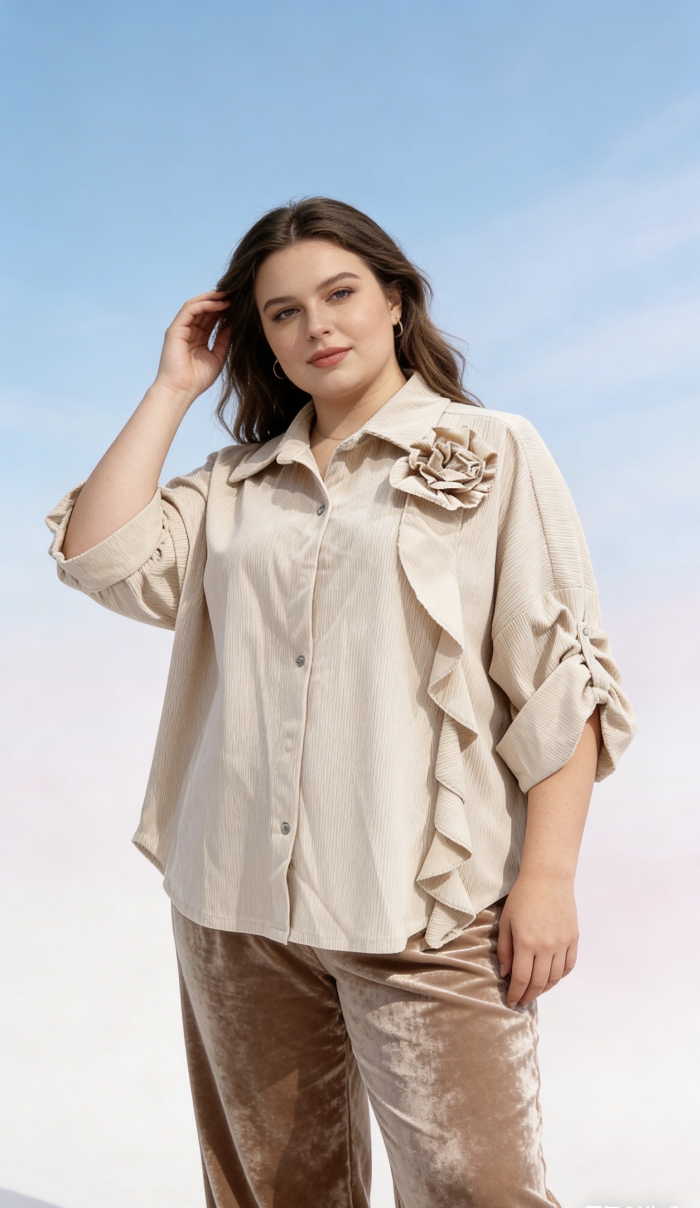 Mayorista MINA ROSA Grande Taille - Camisa