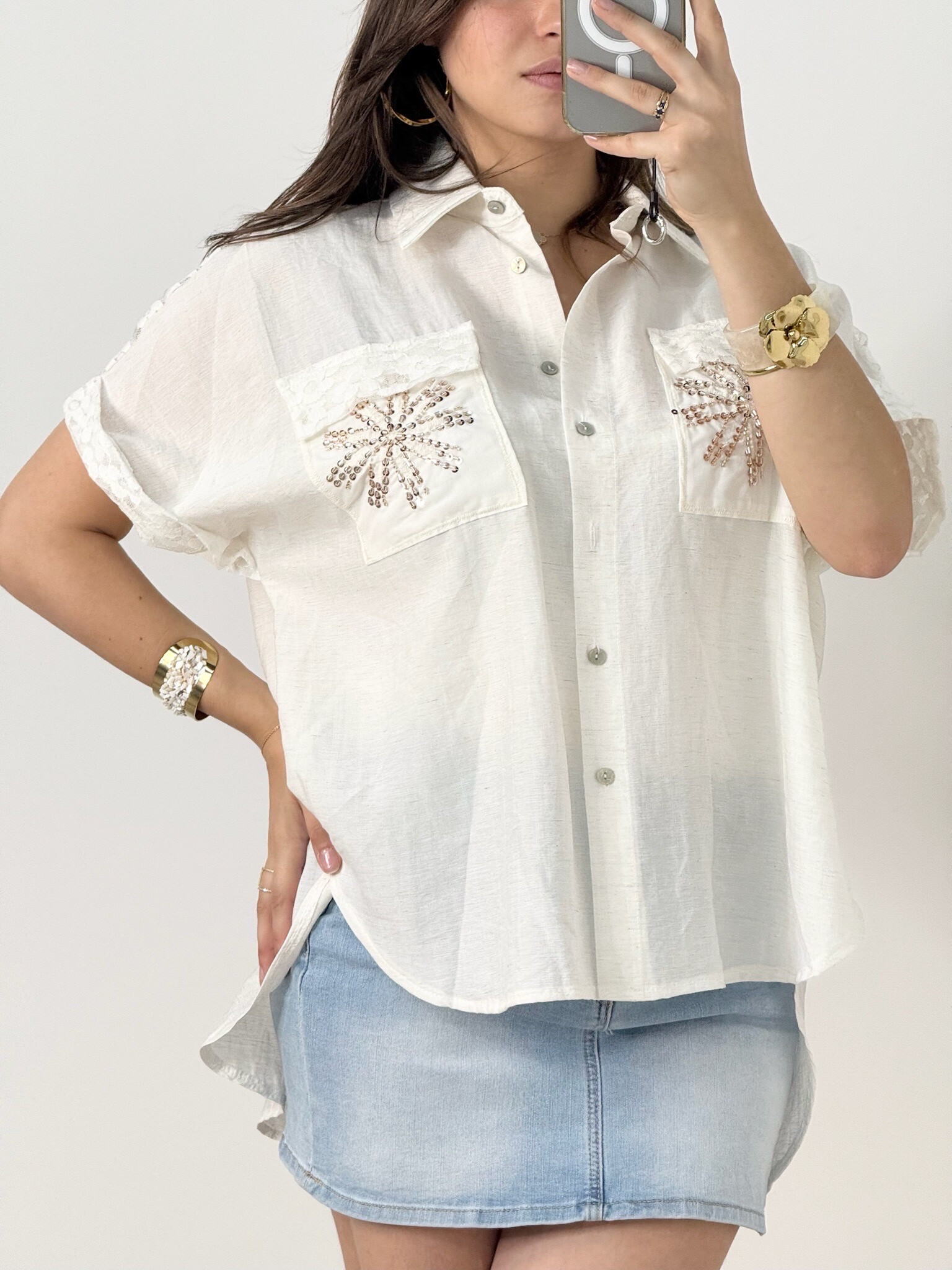 Mayorista MINA ROSA Grande Taille - CAMISA
