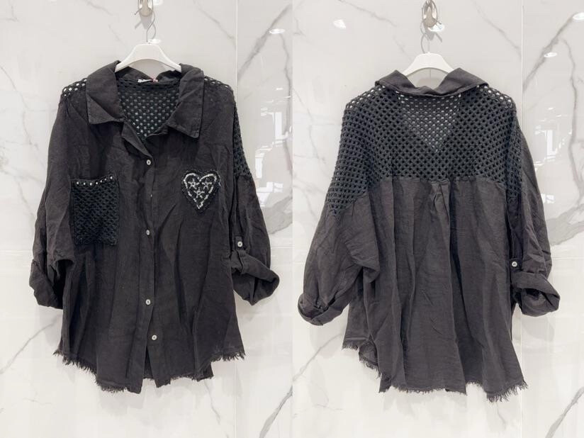 Wholesaler MINA ROSA Grande Taille - linen shirt