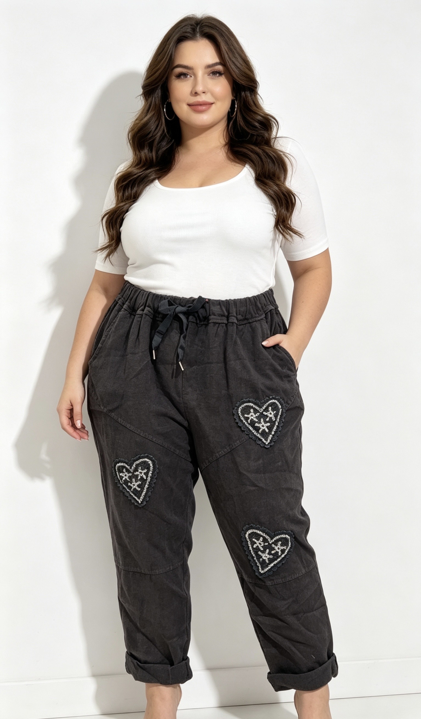 Mayorista MINA ROSA Grande Taille - Pantalones de lino