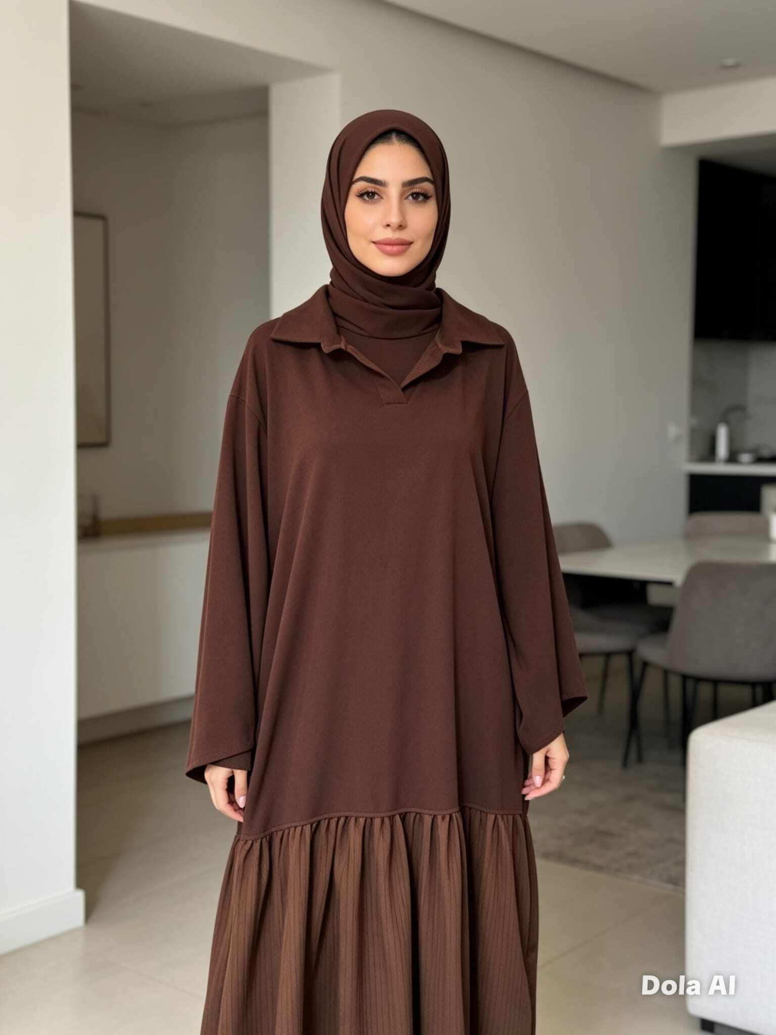 Wholesaler ZC MODE - abaya with large collar