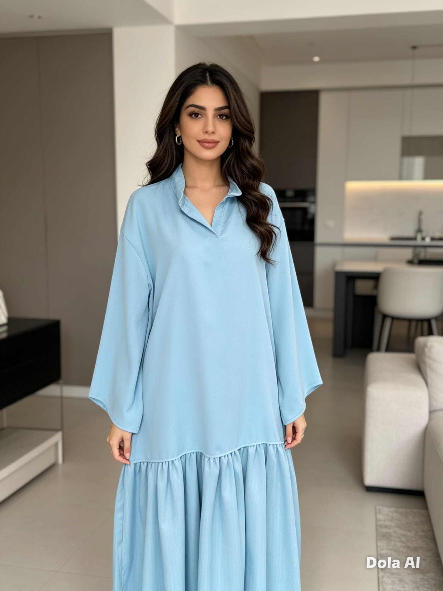 Wholesaler ZC MODE - abaya with small collar