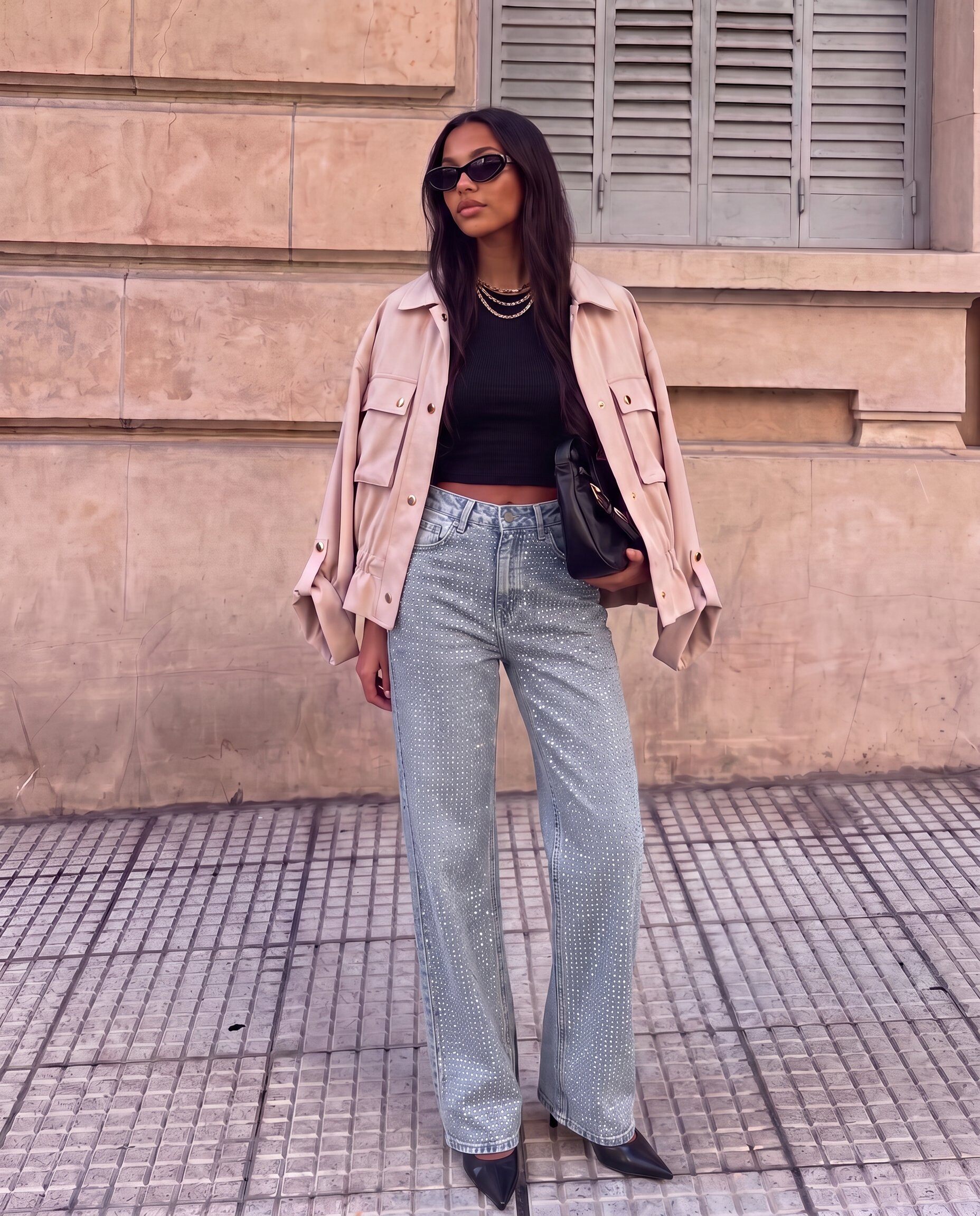Wholesaler Miss Anna - Rhinestone jeans