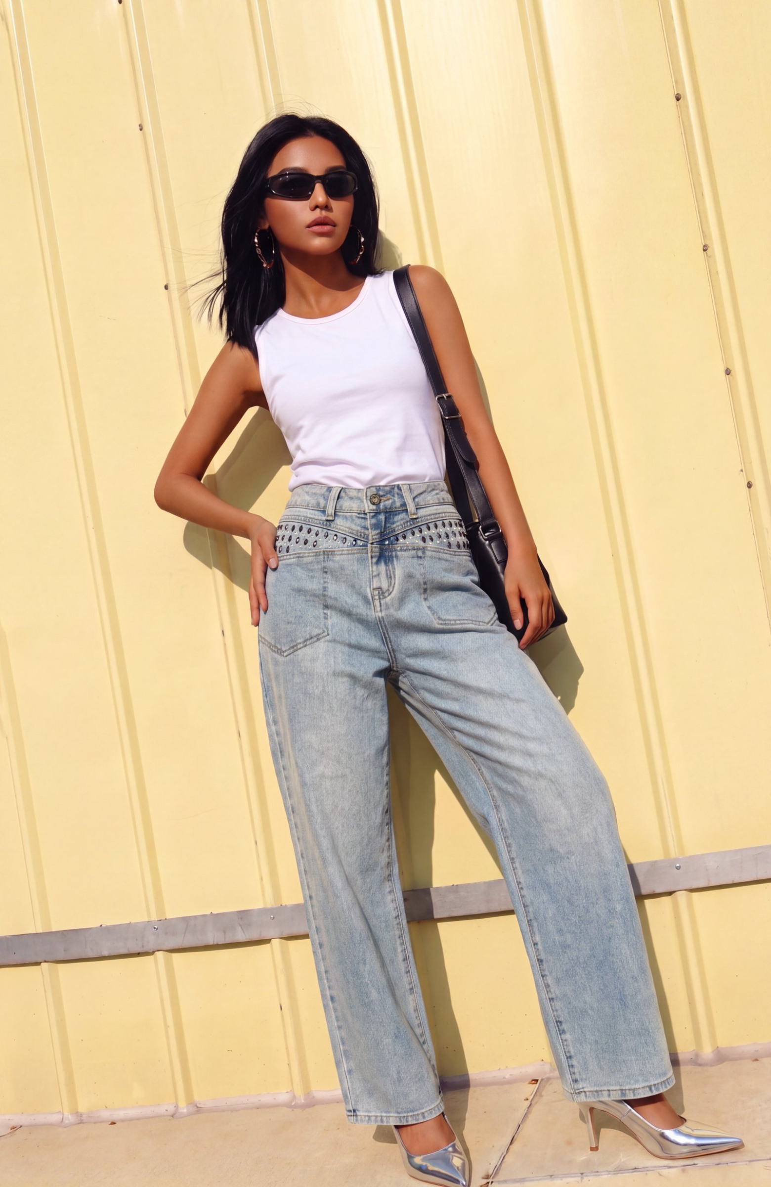 Grossiste Miss Anna - Jeans strass