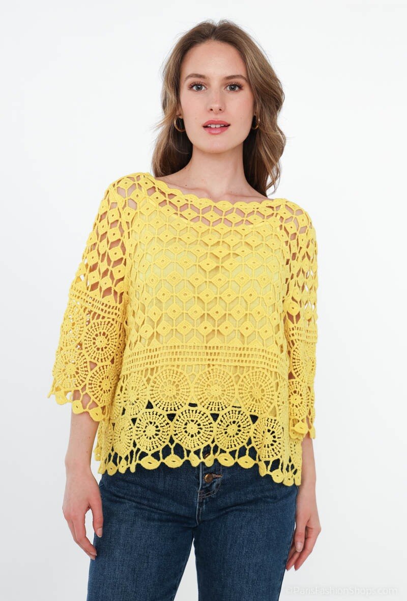 Wholesaler Miss Azur - 2-In-1 Lace Top