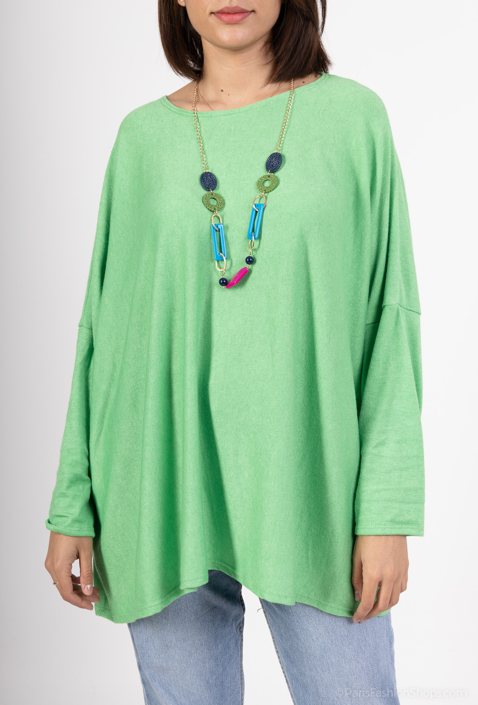 Wholesaler Miss Azur - Blouse with necklace