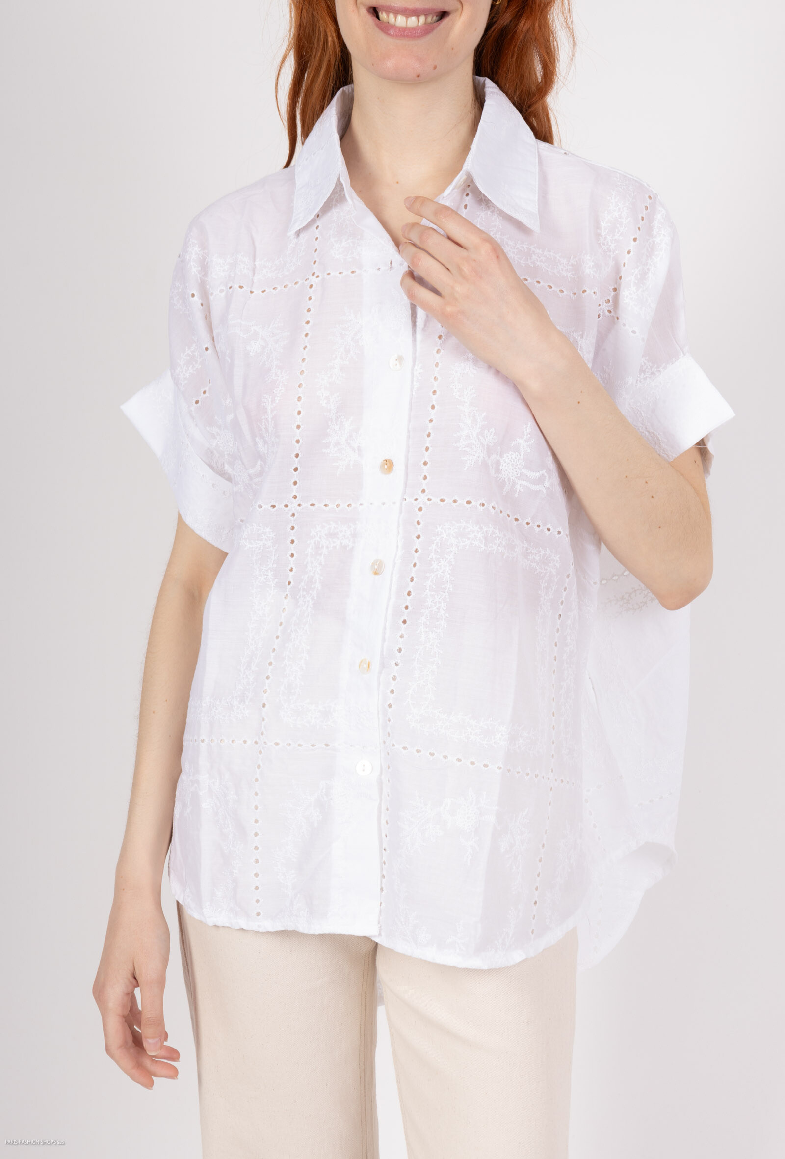 Wholesaler Miss Azur - Embroidery shirt