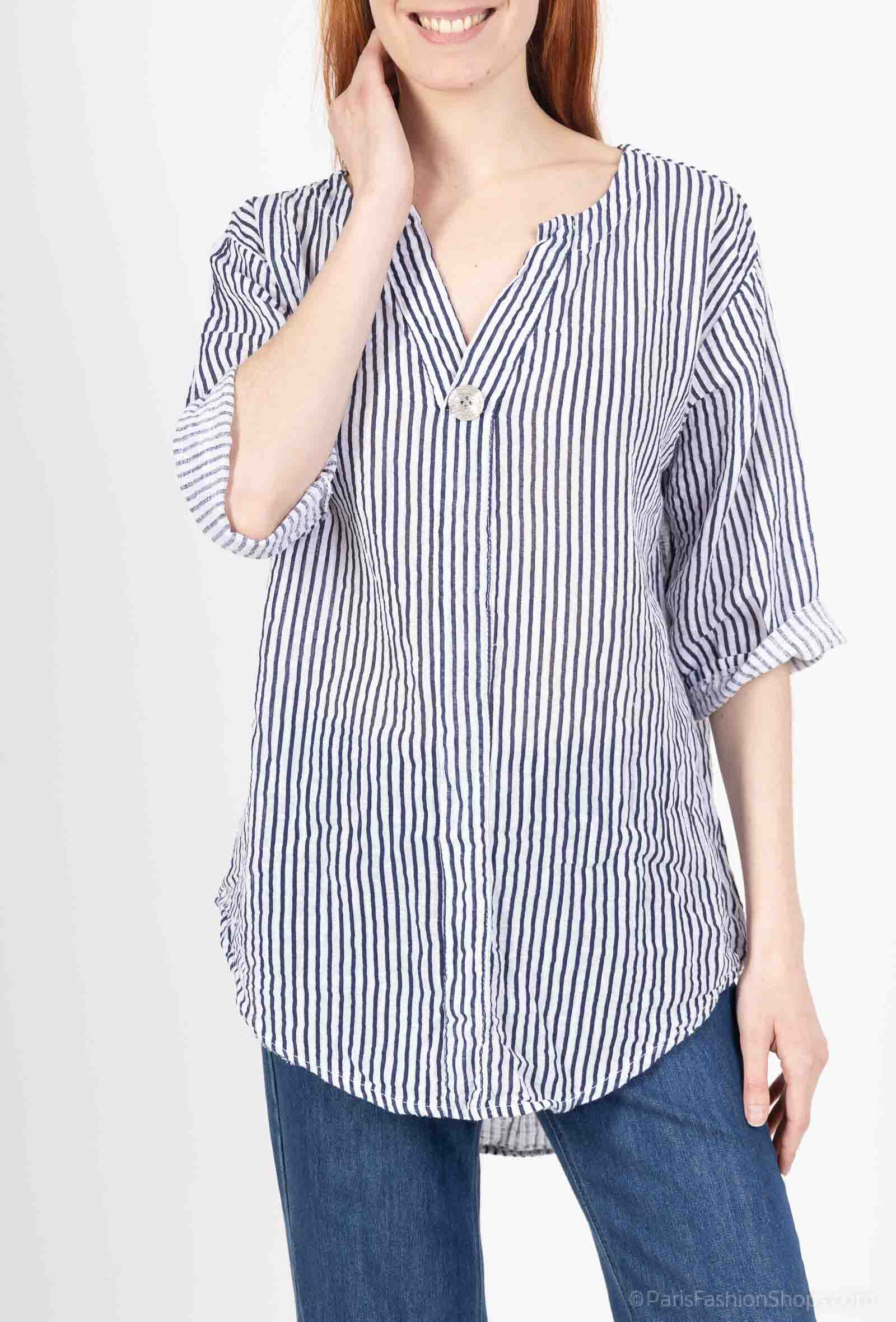 Wholesaler Miss Azur - Striped blouse