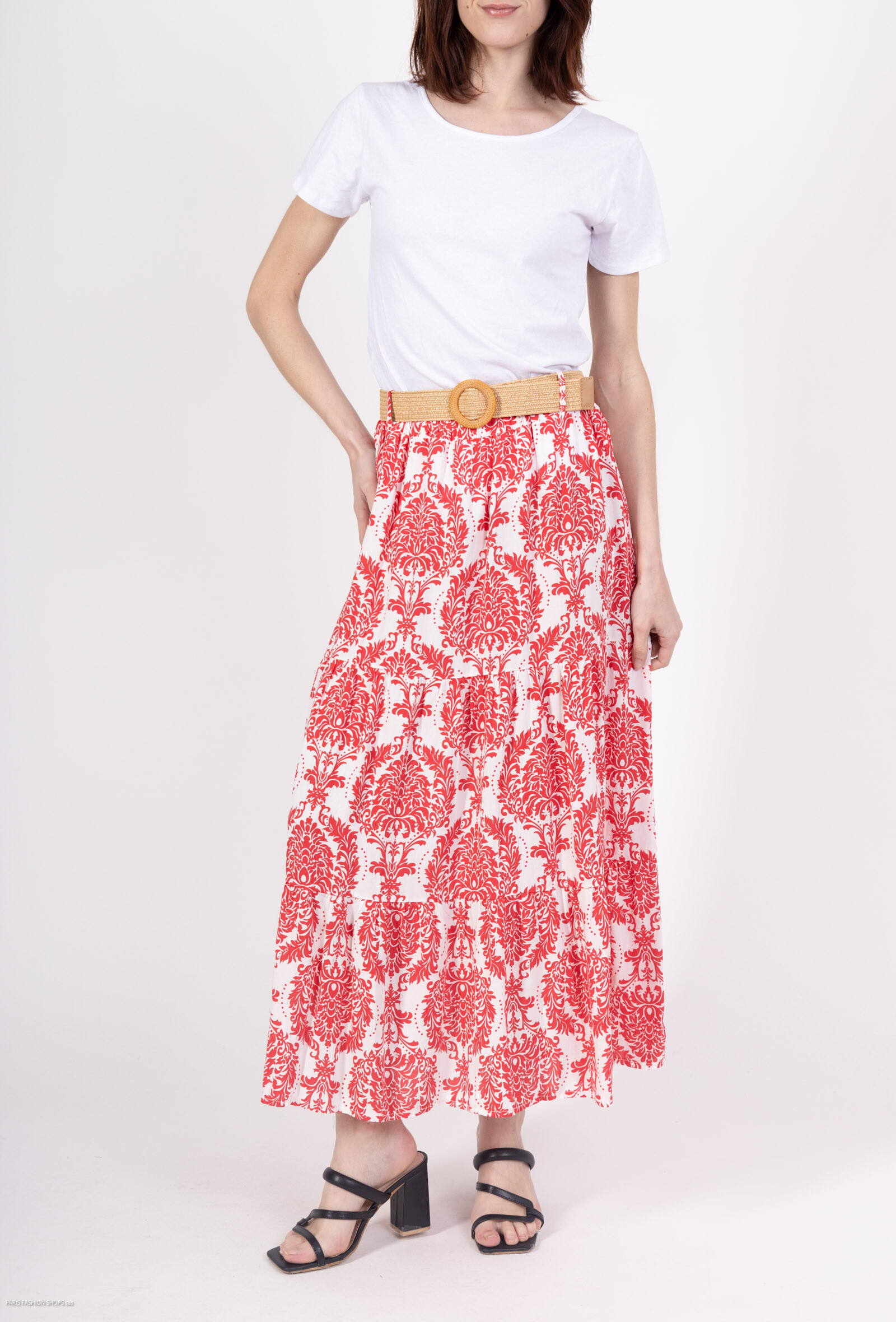 Wholesaler Miss Azur - Long patterned skirt