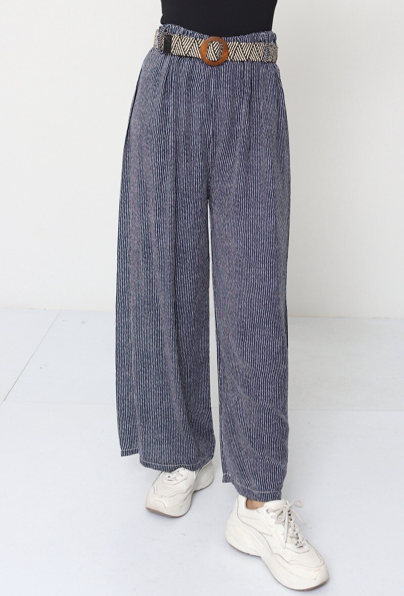 Wholesaler Miss Azur - Wide striped pants