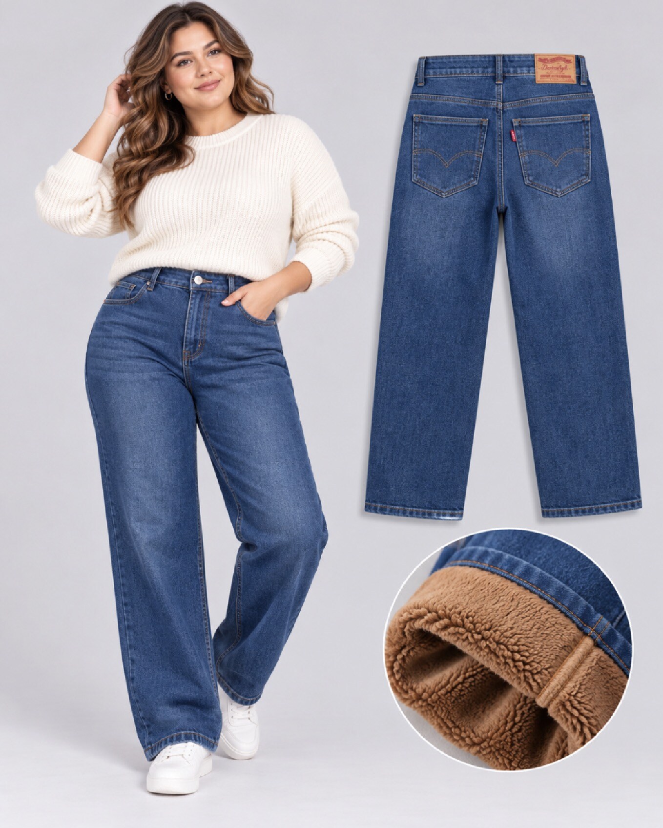 Grossista Miss Bon - Jeans con fodera in pelliccia
