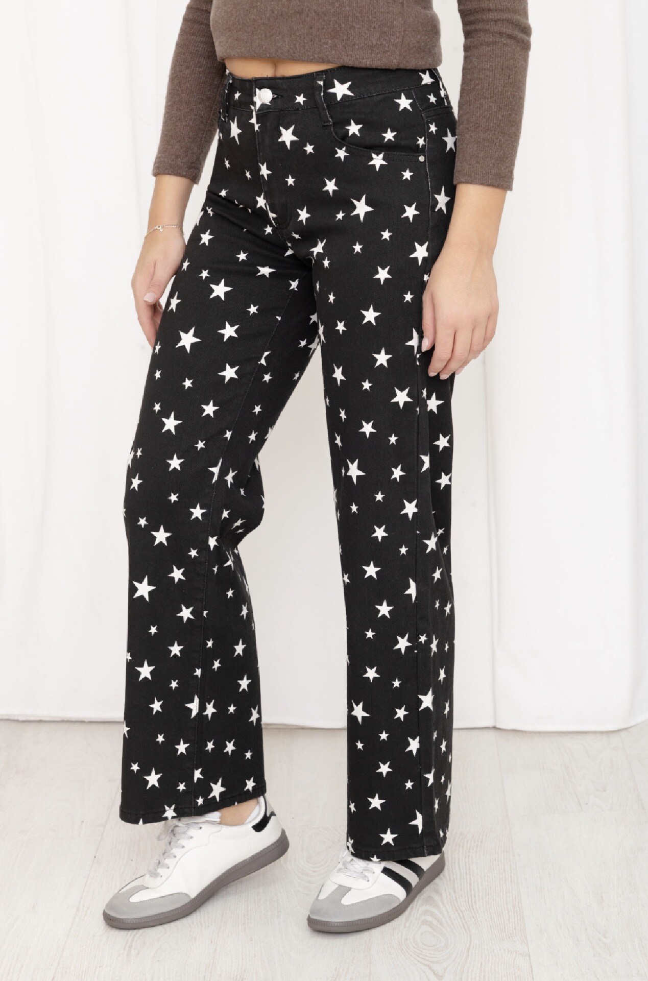 Grossiste Miss Bon - Pantalon étoile wide leg