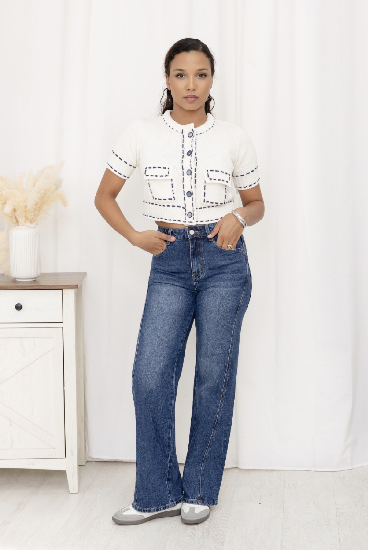 Grossiste Miss Bon - Jean wide leg