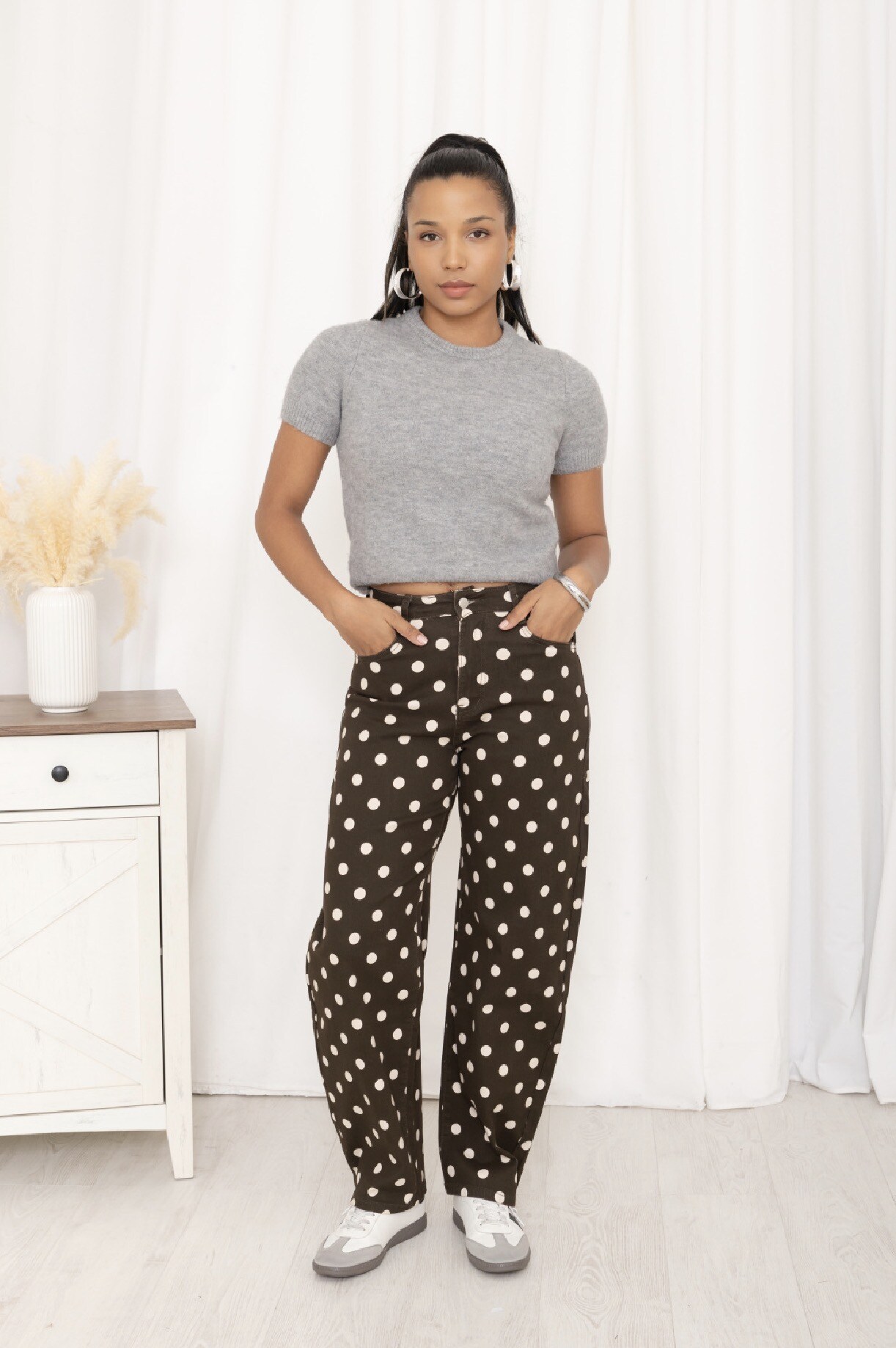 Wholesaler Miss Bon - Polka dot balloon jeans