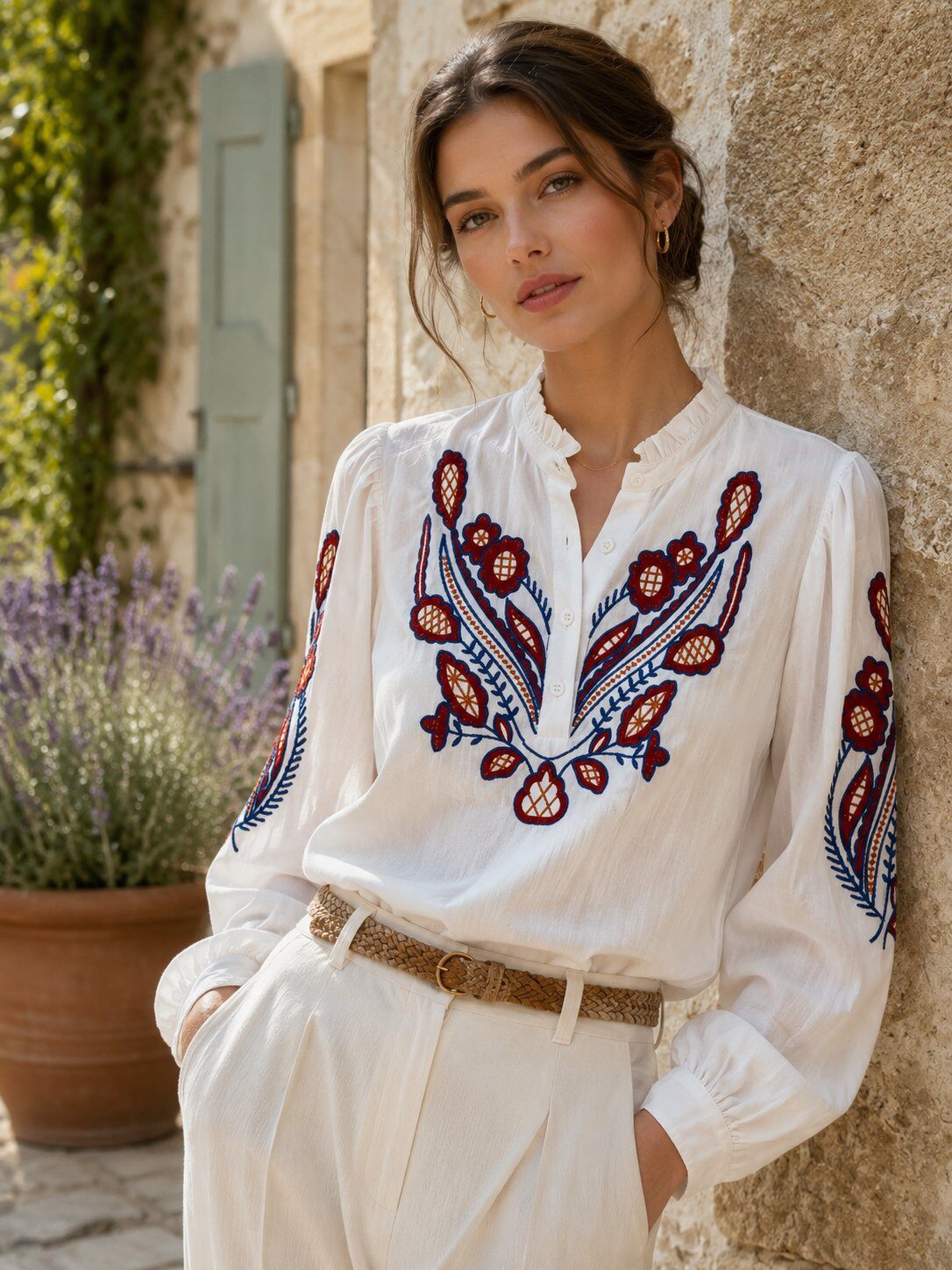 Mayorista Miss Charm - Camisa bordada