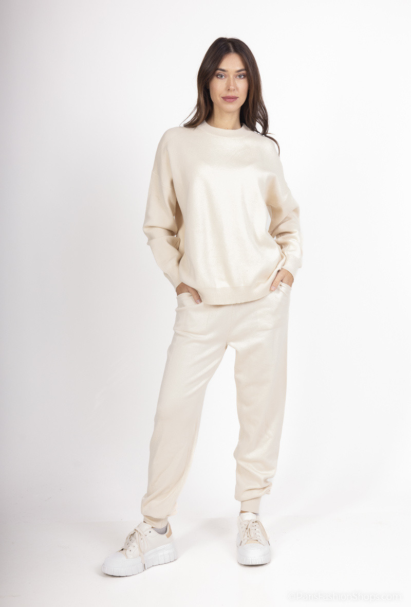 Wholesaler Miss Charm - Printed sweater with sequins