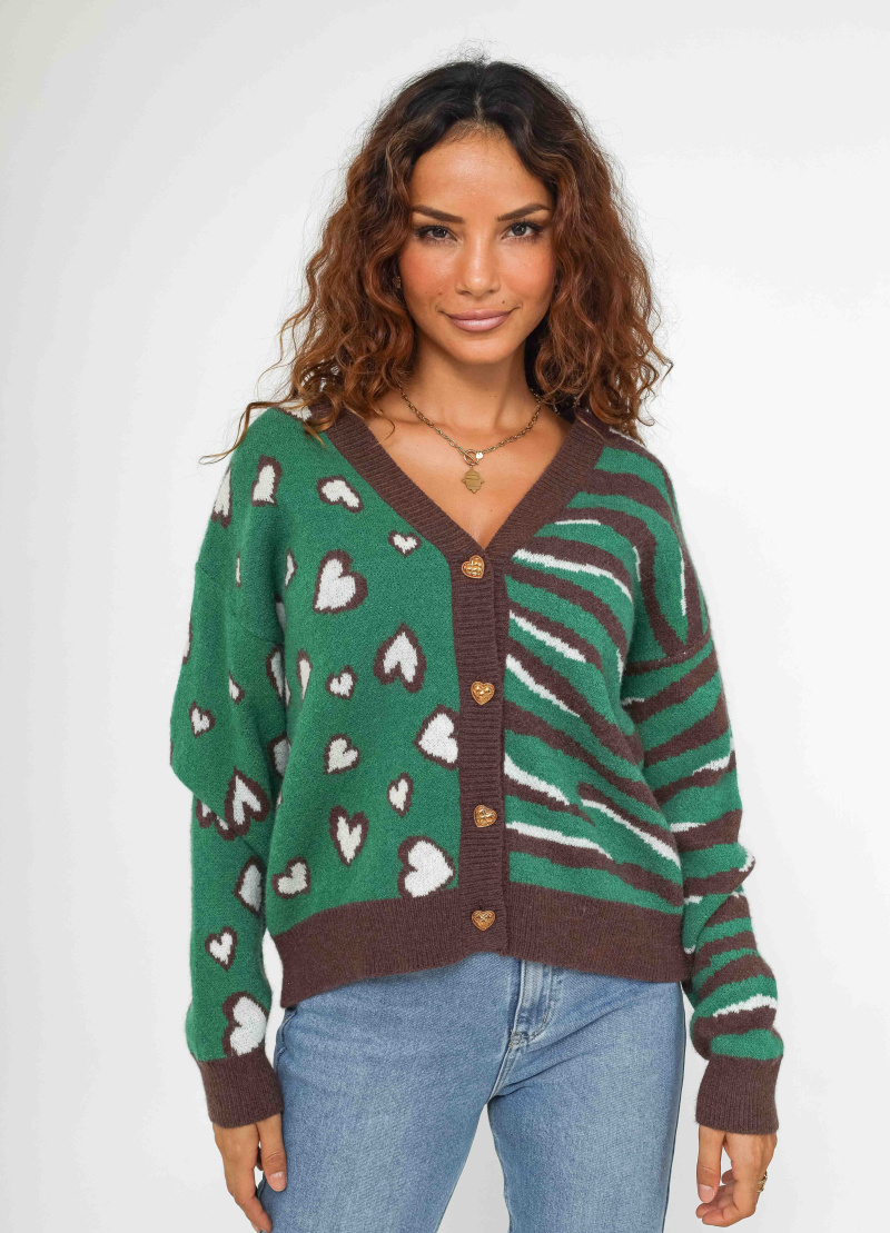 Wholesaler Miss Charm - Zebra heart pattern vest