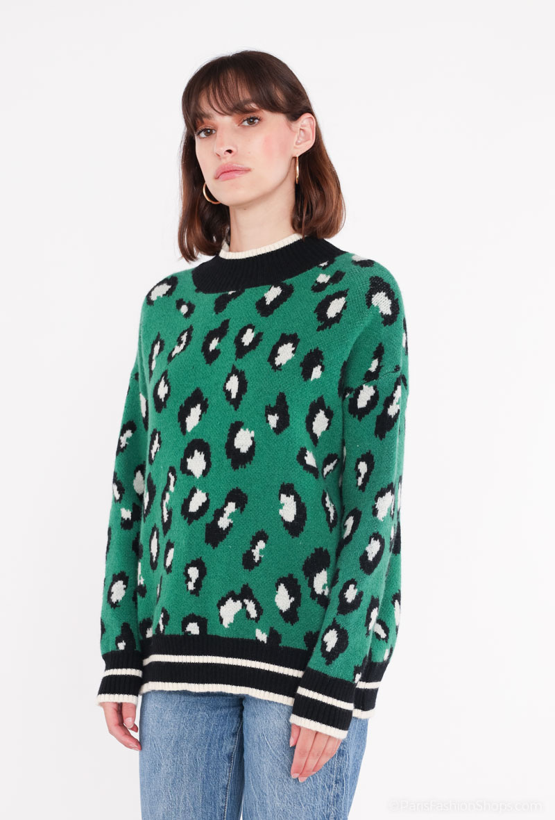Großhändler Miss Charm - Pullover mit Leopardenmuster