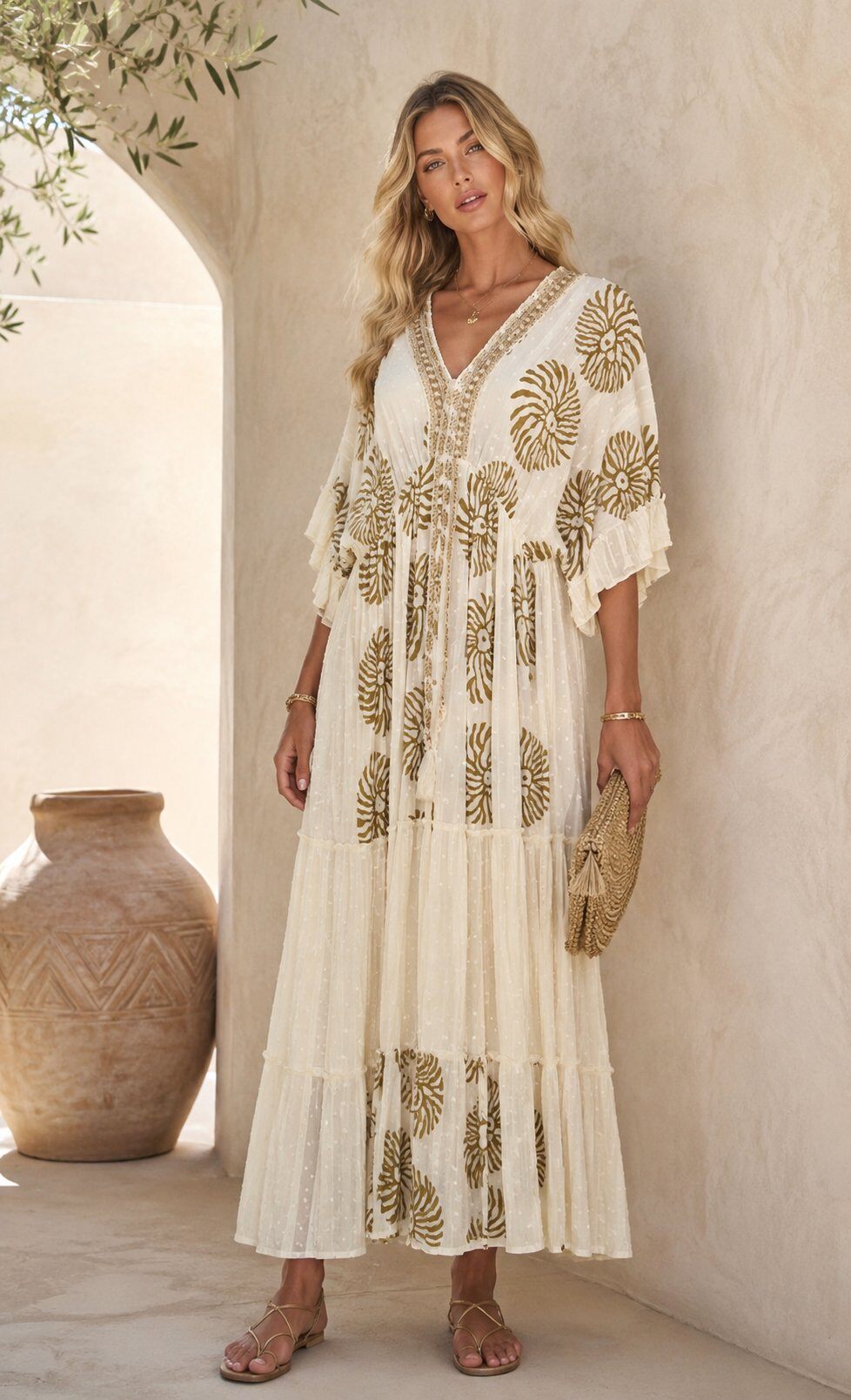 m&s boho dress Pack of 4 Cotton Boho Maxi Dresses