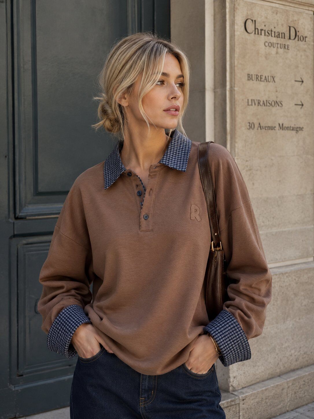 Grossista Miss Charm - Felpa con colletto a camicia