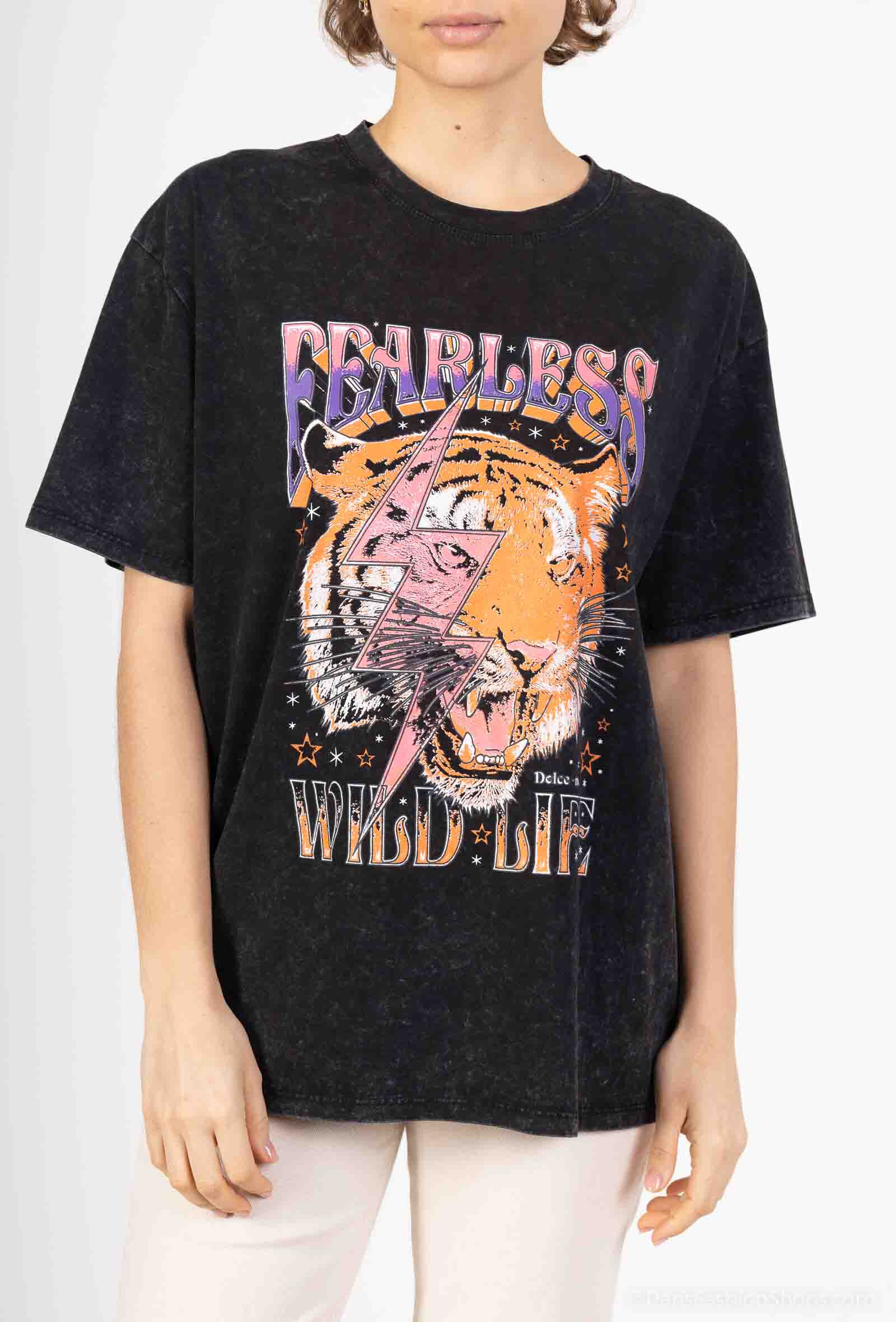 Grossiste Miss Charm - T-shirt à motif tiger