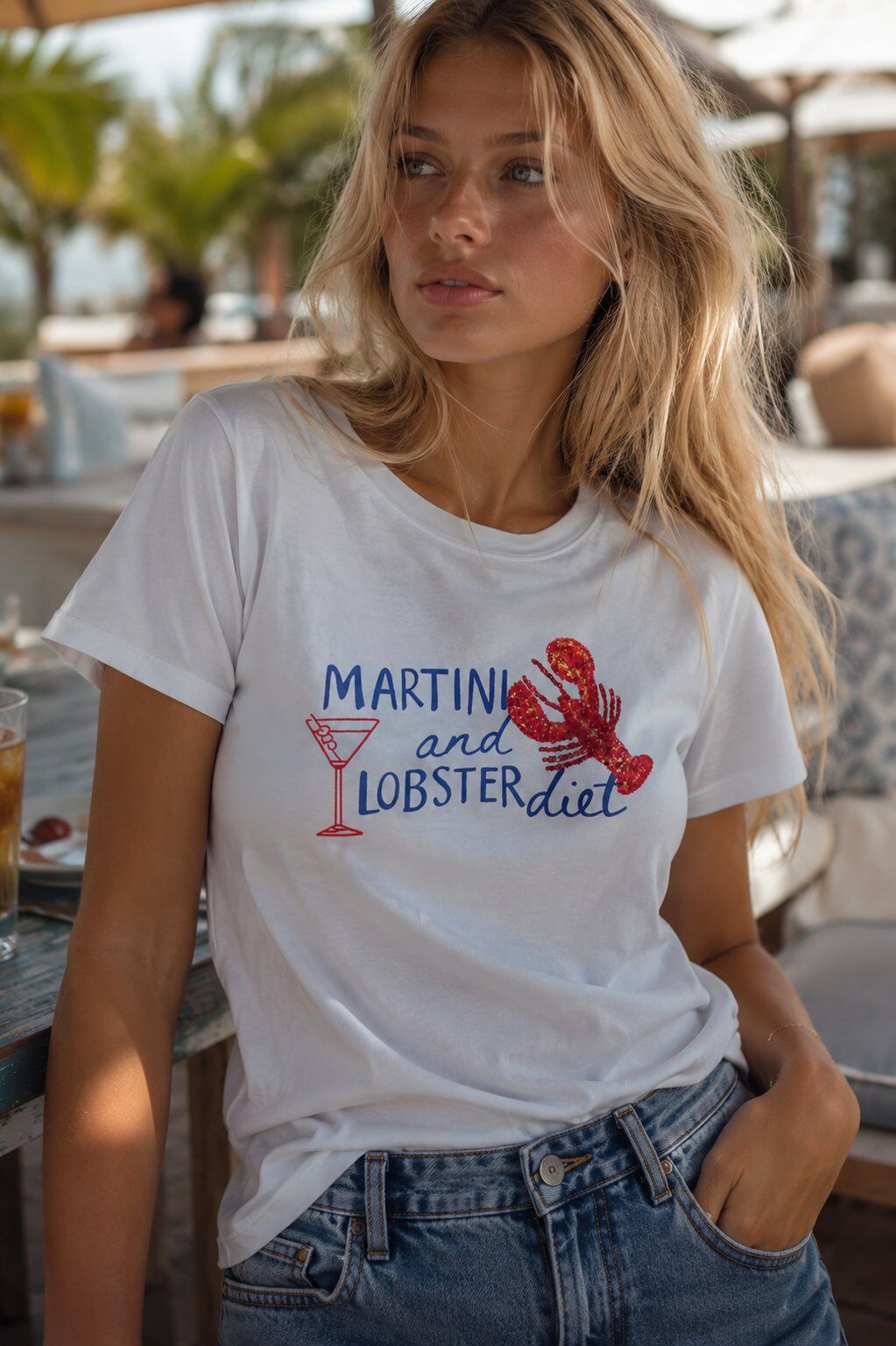 Grossista Miss Charm - T-shirt Dieta Martini e Aragosta