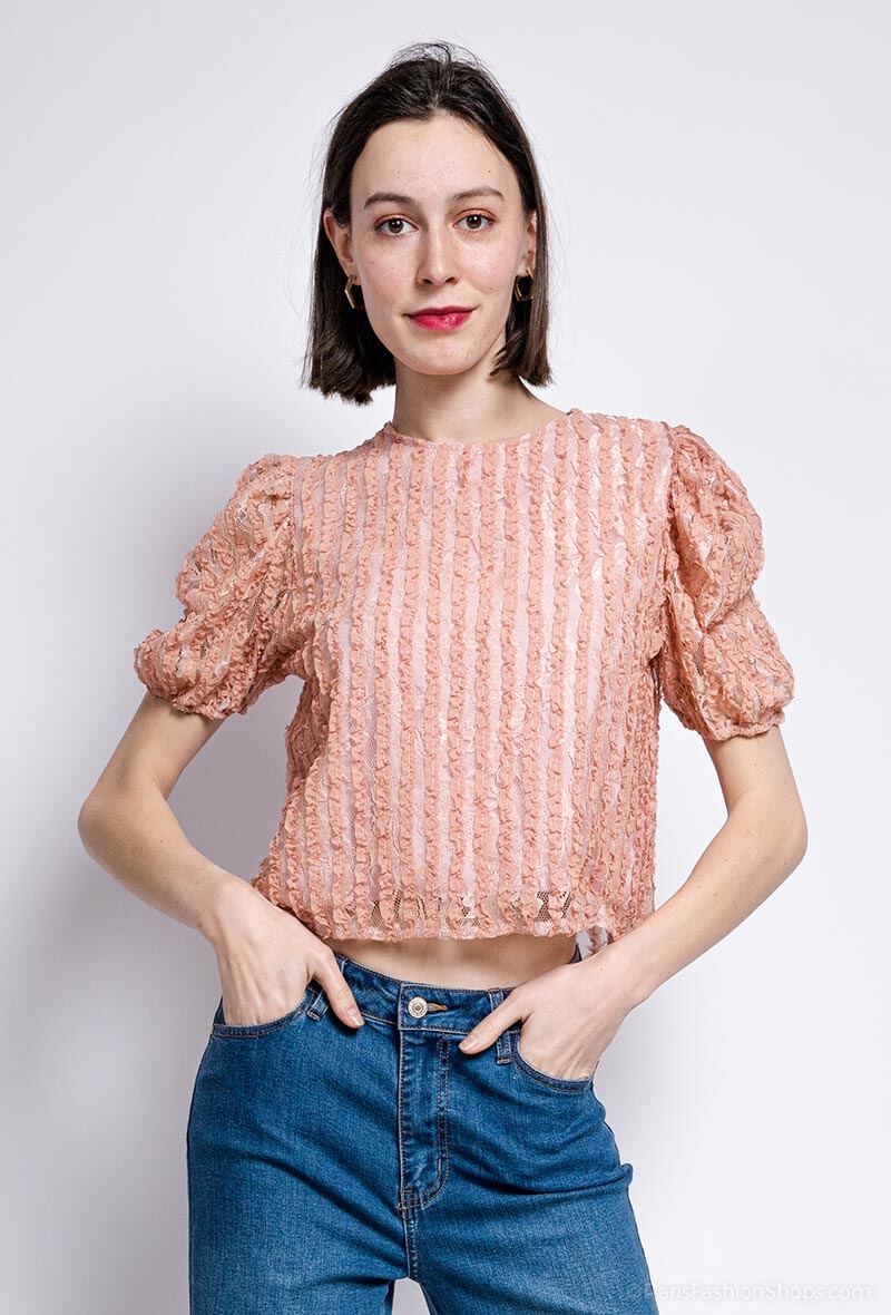 Großhändler Miss Charm - Texturierte Bluse