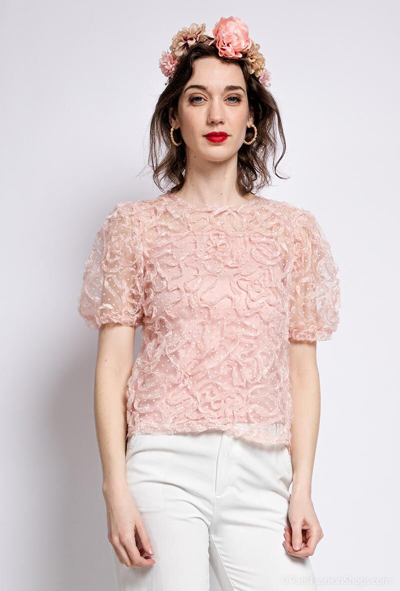 Großhändler Miss Charm - Transparente Bluse