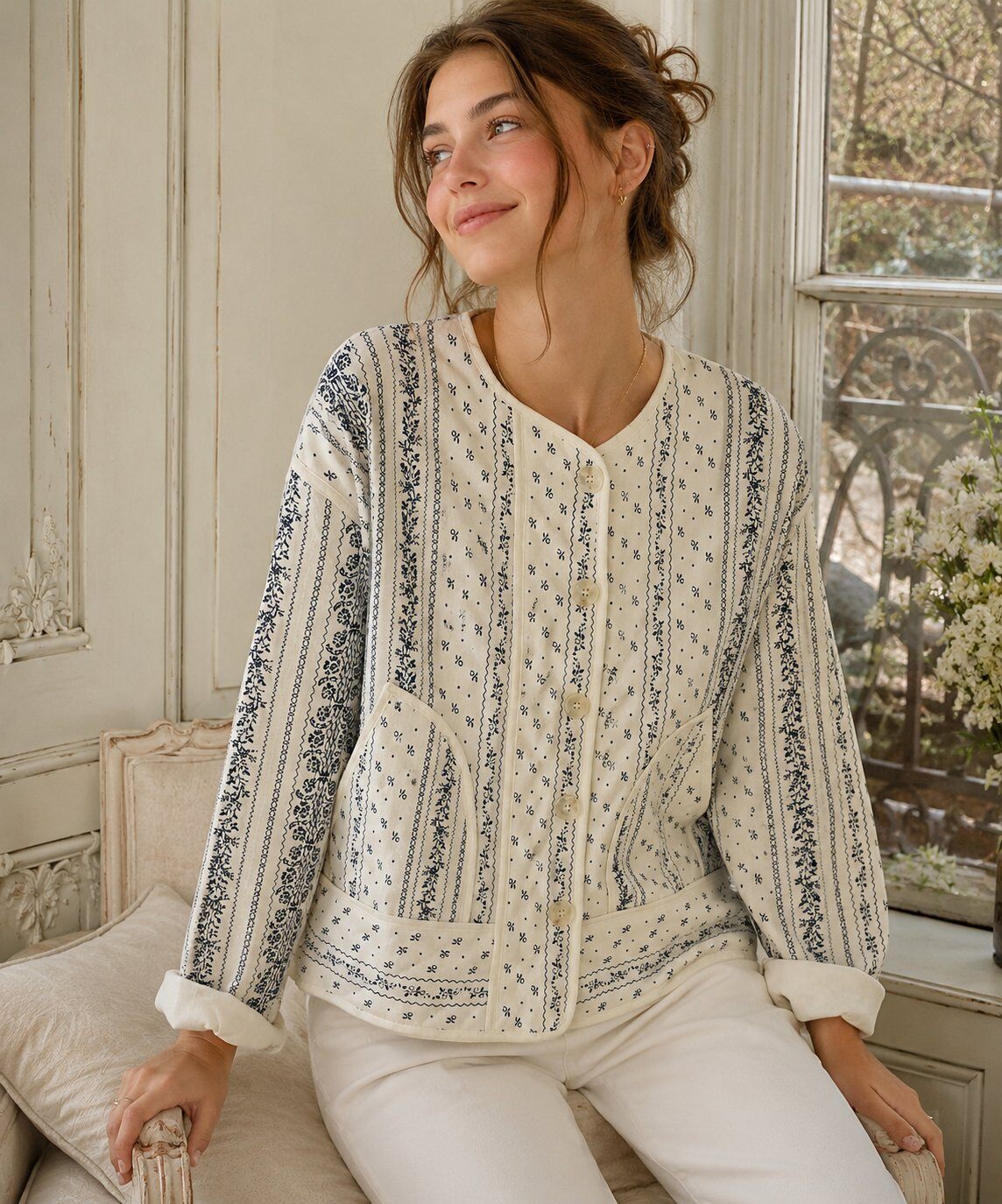 Mayorista Miss Charm - Chaqueta de algodón estampada