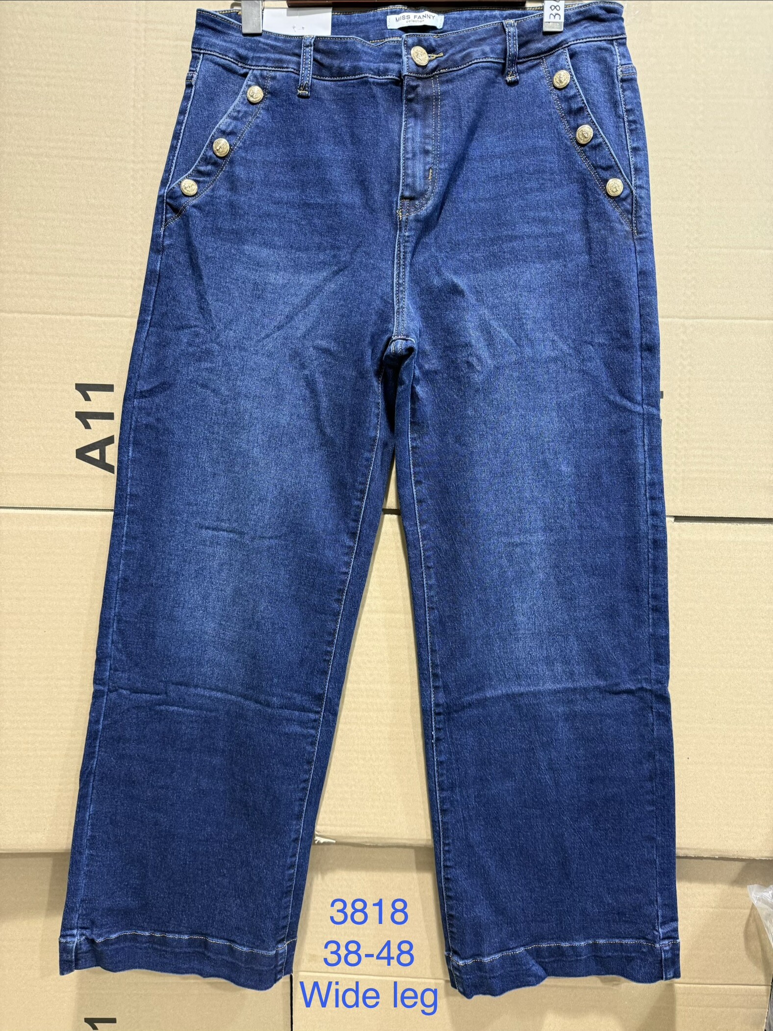 Wholesaler Miss Fanny - Plus size wide leg jeans