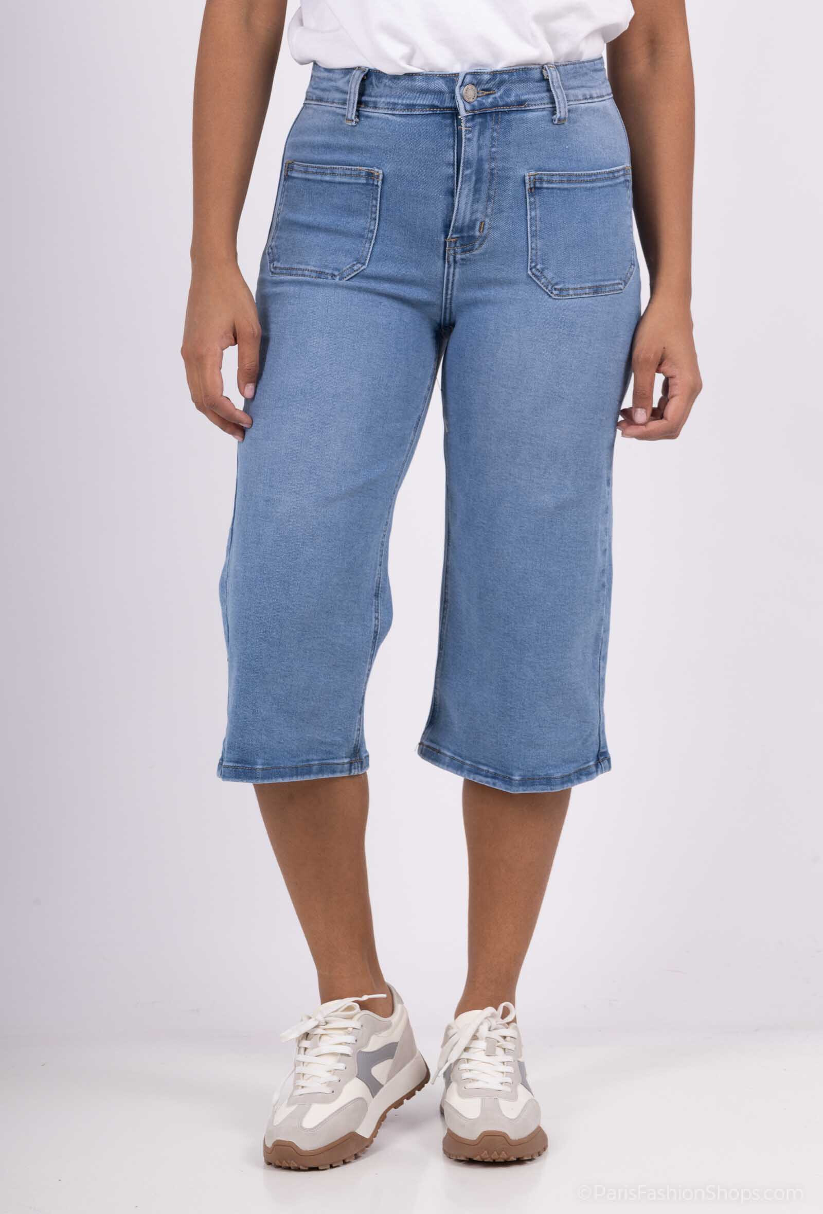Grossiste Miss Fanny - Pantacourt en jeans