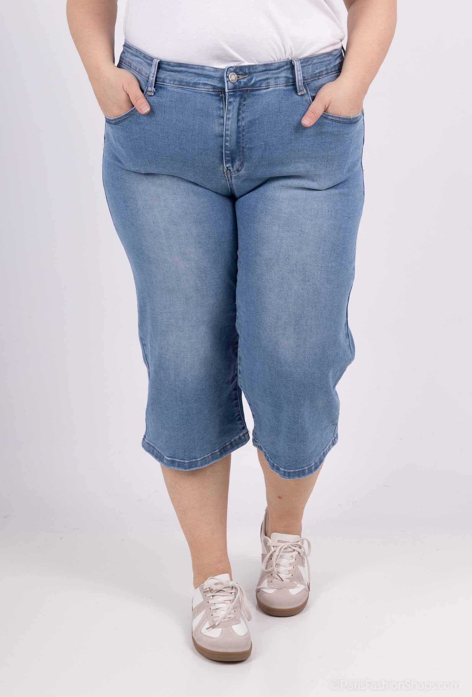 Wholesaler Miss Fanny - Big size push up jeans pantacourt