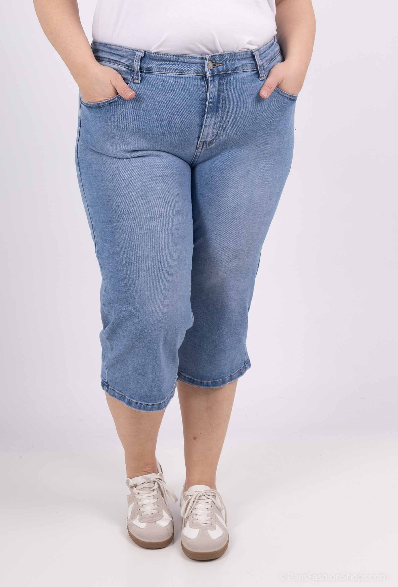 Wholesaler Miss Fanny - Large jeans pantacourt