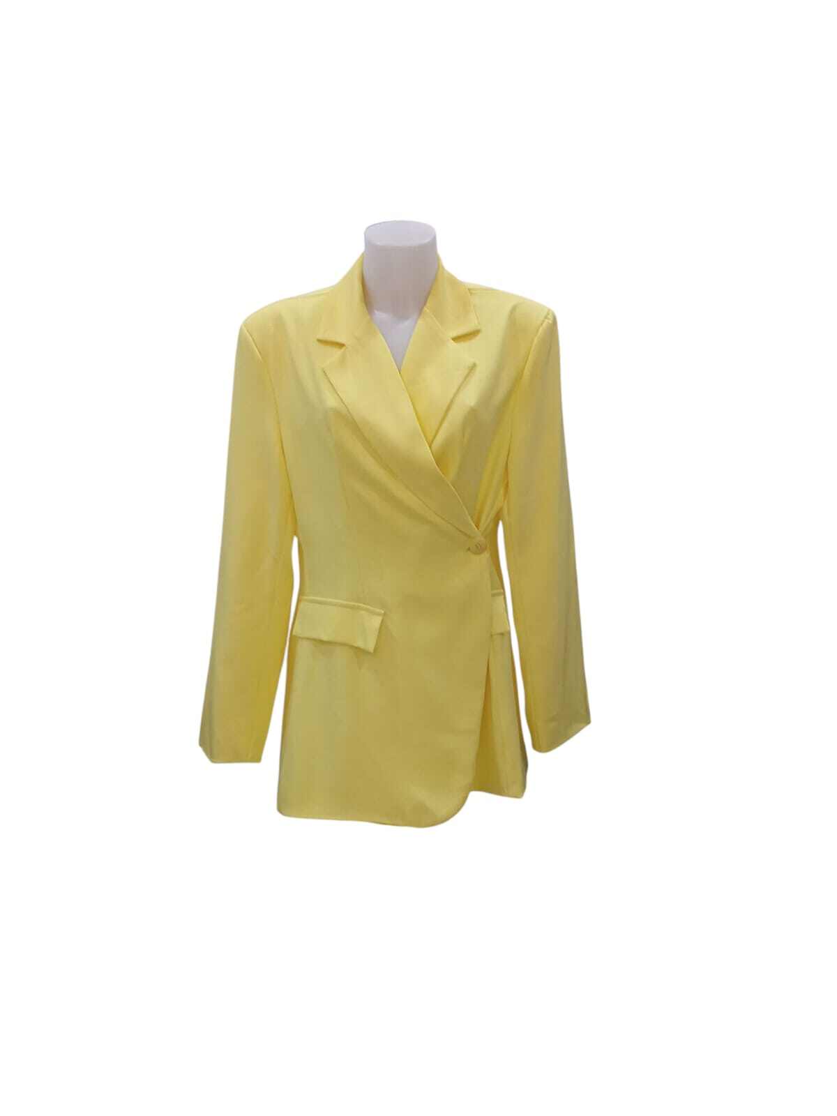 Mayorista MISS KOKO - Blazer de un botón con solapa de muesca, dos falsos bolsillos con solapa
